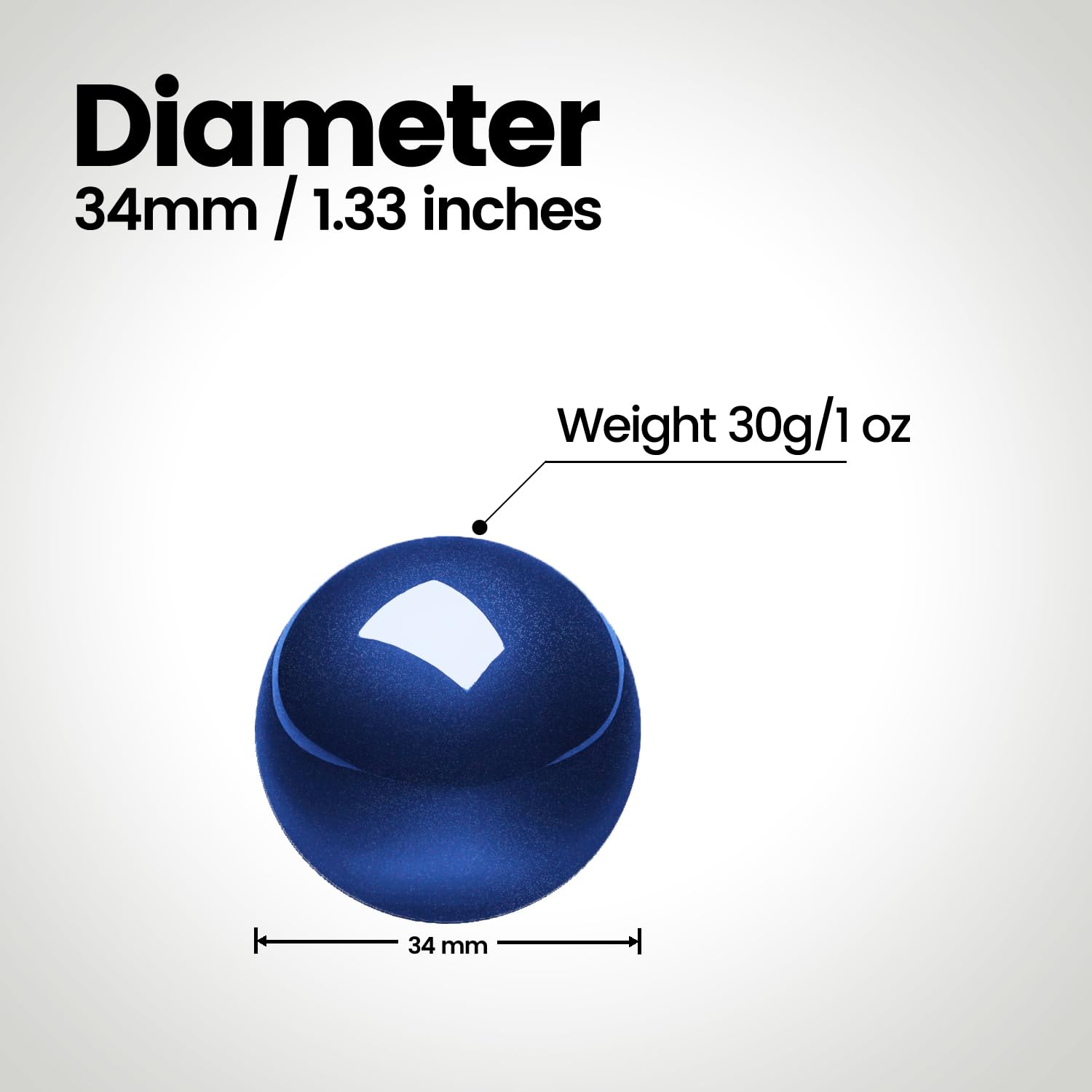 Perixx Peripro 303Gb Small Trackball 34Mm Replacement Ball For Perimice And M570 Elecom Kensington Glossy Blue (18025)