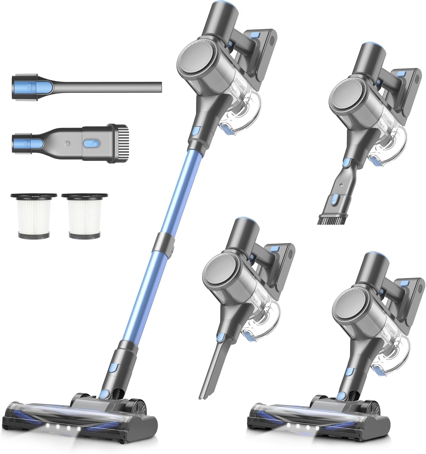 Zefiro Cordless Vacuum Cleaner, 450W/40Kpa Vacuum Cleaners for Home