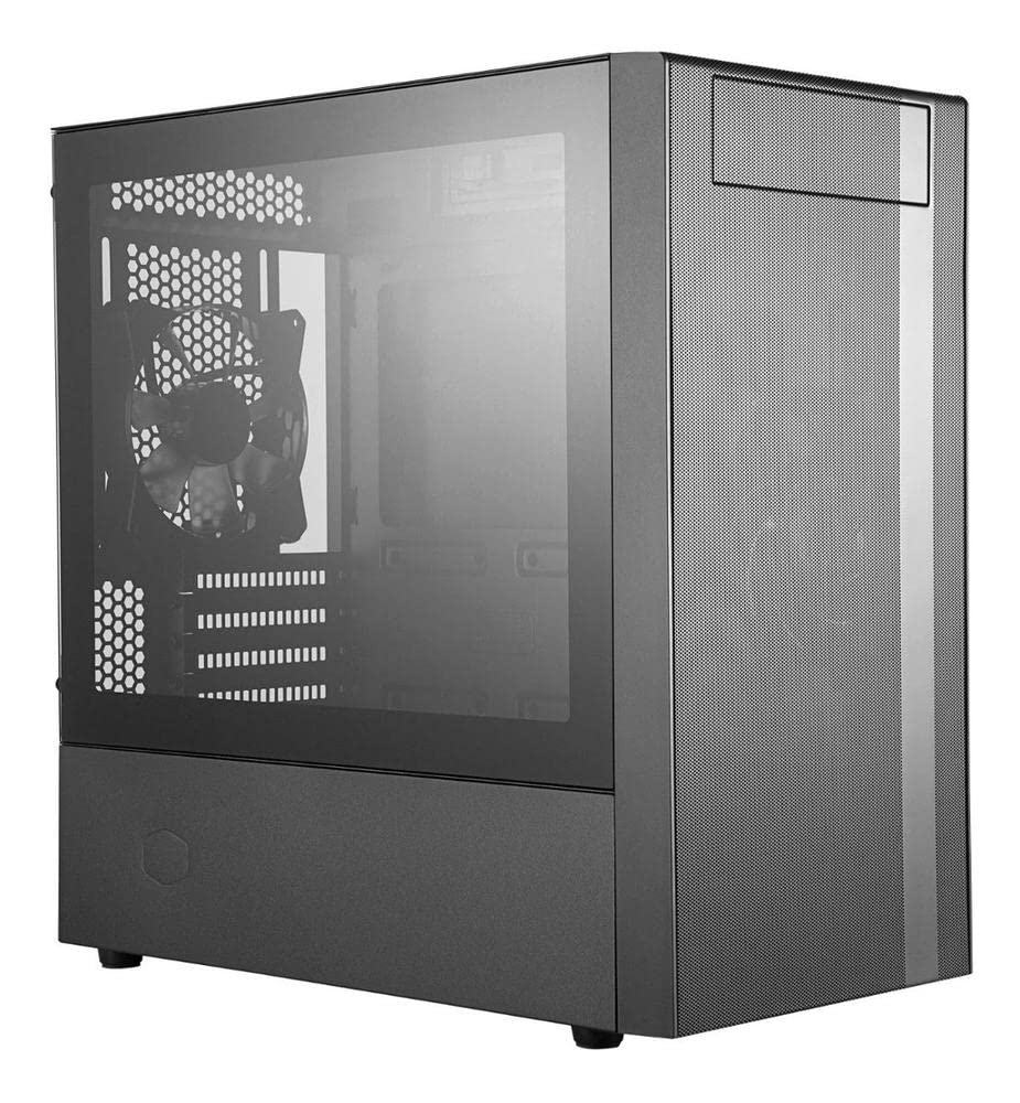 Cooler Master Masterbox Nr400 Micro Atx Tower With Front Mesh Ventilation, Minimal Design, Tempered Glass Side Panel And Single