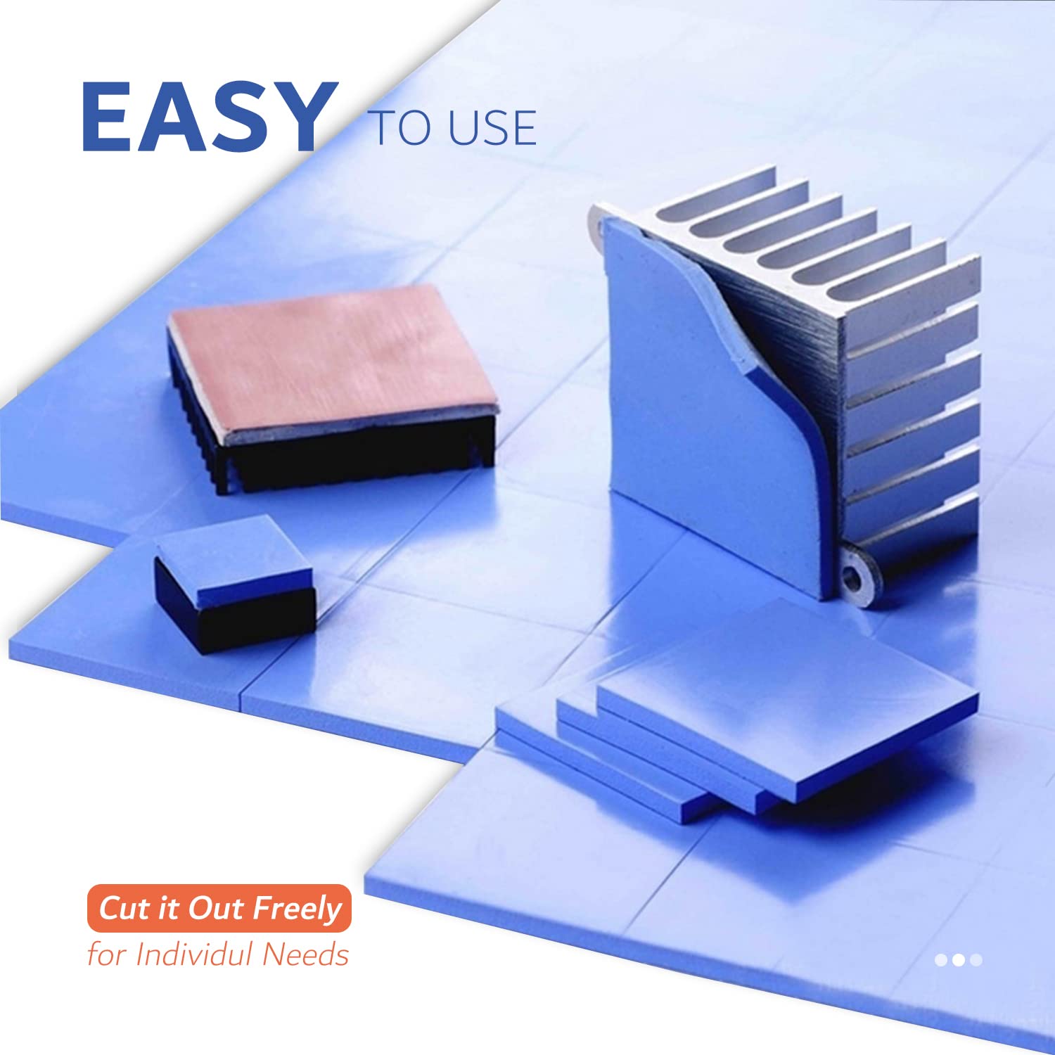 Thermal Pad 6W/Mk 4 Pack, 100X100Mm 0.5Mm 1Mm 1.5Mm 2Mm Silicone Cooling Pad Gpu Non Conductive Heat Resistance Extreme Odyssey