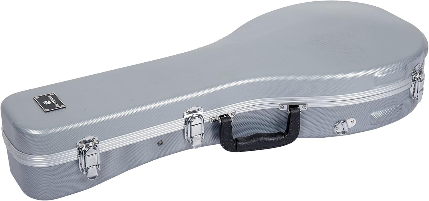 Crossrock, ABS Molded F-Style Mandolin Hard Shell Case, Silver (CRA861MFSL)