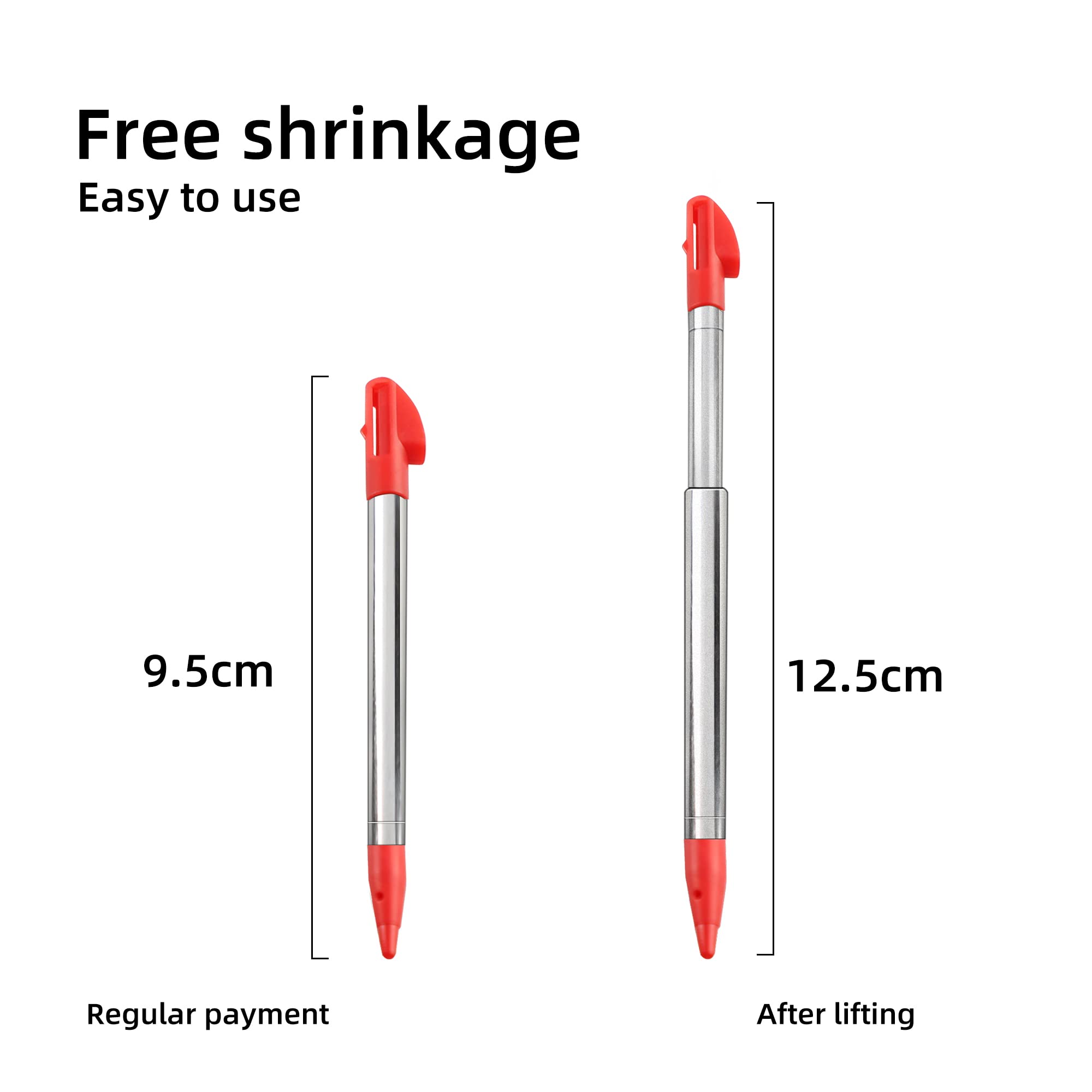 3Ds Xl Stylus Pen, Metal Retractable Replacement Stylus Compatible With Nintendo 3Ds Xl, 4In1 Combo Touch Styli Pen Set Multi Co