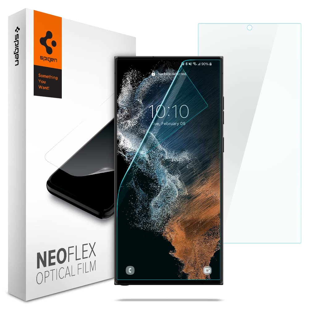 Spigen Neoflex Screen Protector Designed For Galaxy S22 Ultra (2022) [2 Pack]   Case Friendly
