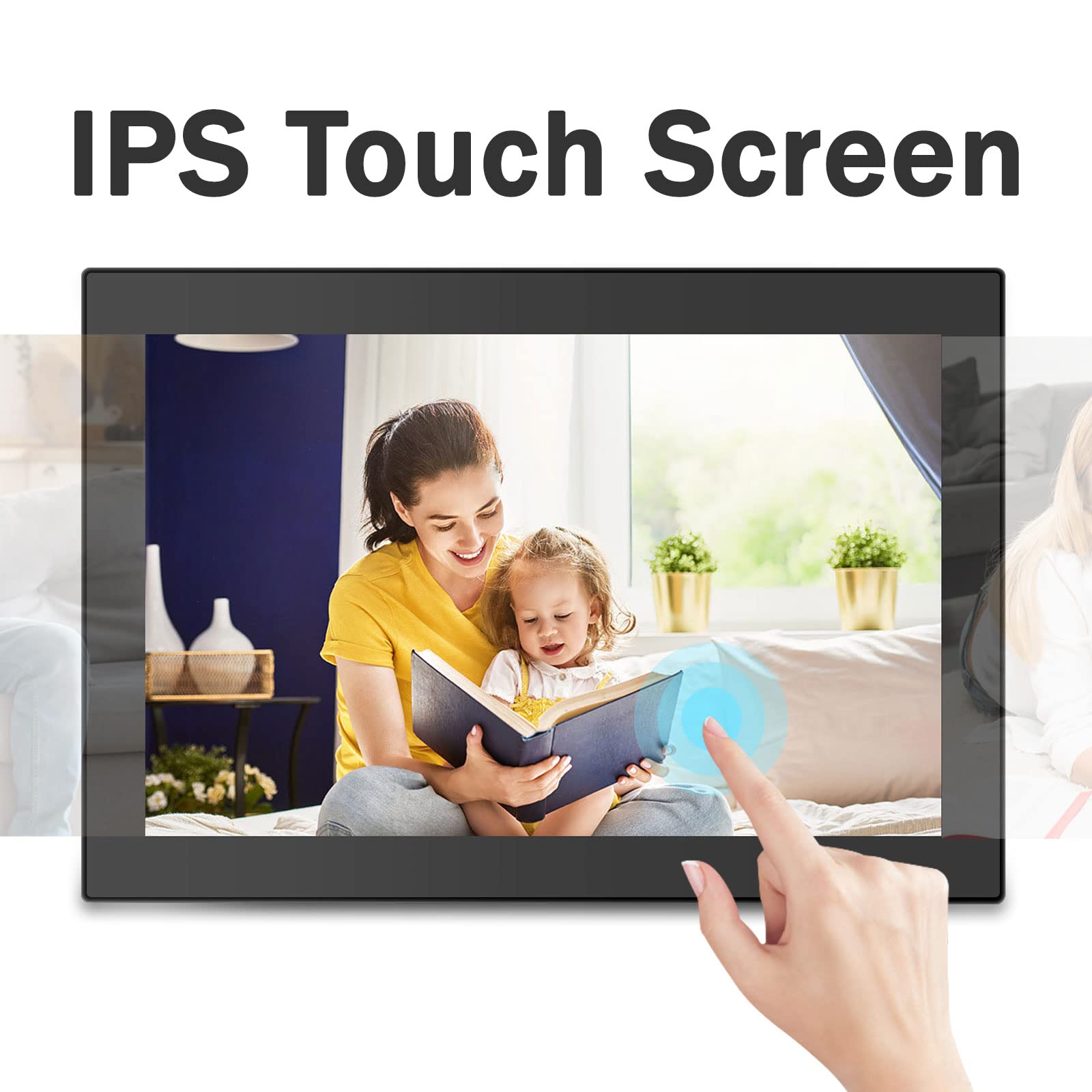 Kastiss 10.1 Inch Wifi Digital Picture Frame 1280X800 Hd Ips Touch Screen,Smart Photo Frame With 16Gb Storage,Auto Rotate, Insta