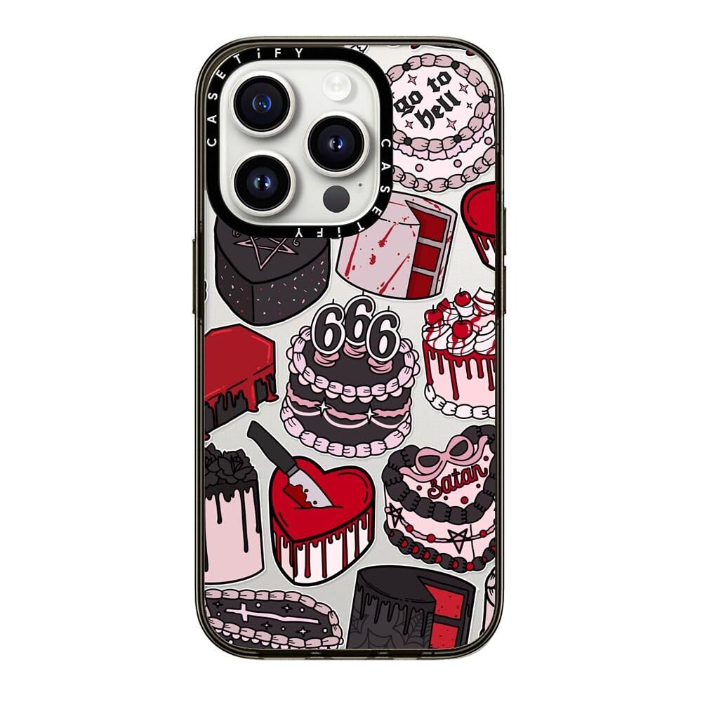 Casetify Compact Case For Iphone 15 Pro [2X Military Grade Drop Tested / 4Ft Drop Protection]   Spooky Cakes By Chiara Lb Art