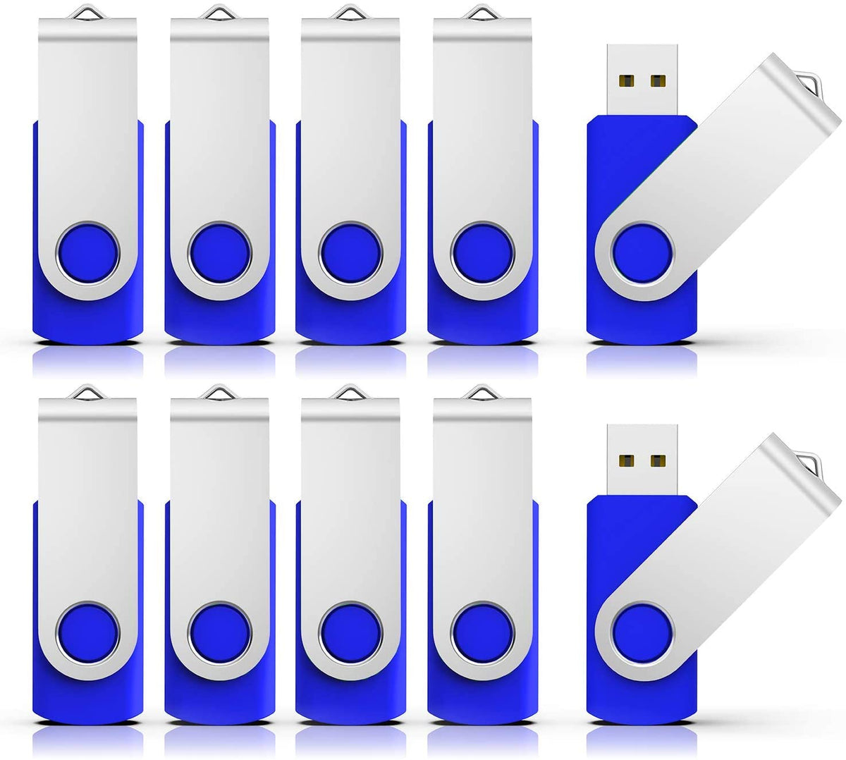 Raoyi 50 Pack 4Gb Usb Flash Drive, Usb 2.0 Memory Stick Bulk Thumb Drives Pen Drive Zip Drive Bundle Blue