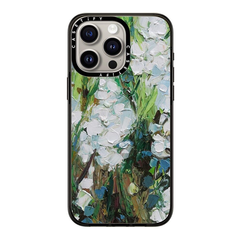 Casetify Compact Case For Iphone 15 Pro Max [2X Military Grade Drop Tested / 4Ft Drop Protection]   Wild Squill Flowers   Clear