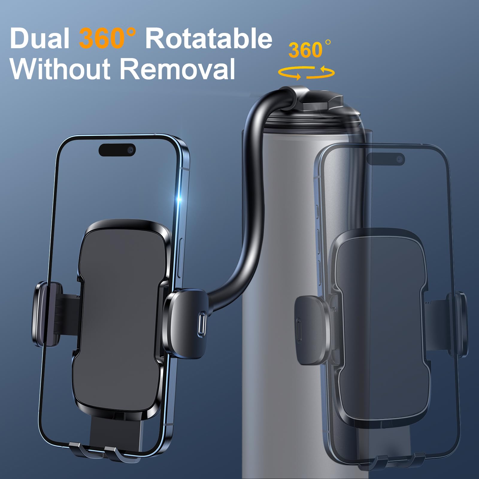 Ticilfo Phone Holders For Your Car [Gooseneck Flexible] Phone Stand For Car Dashboard Windshield Automotive Accessories [Strong