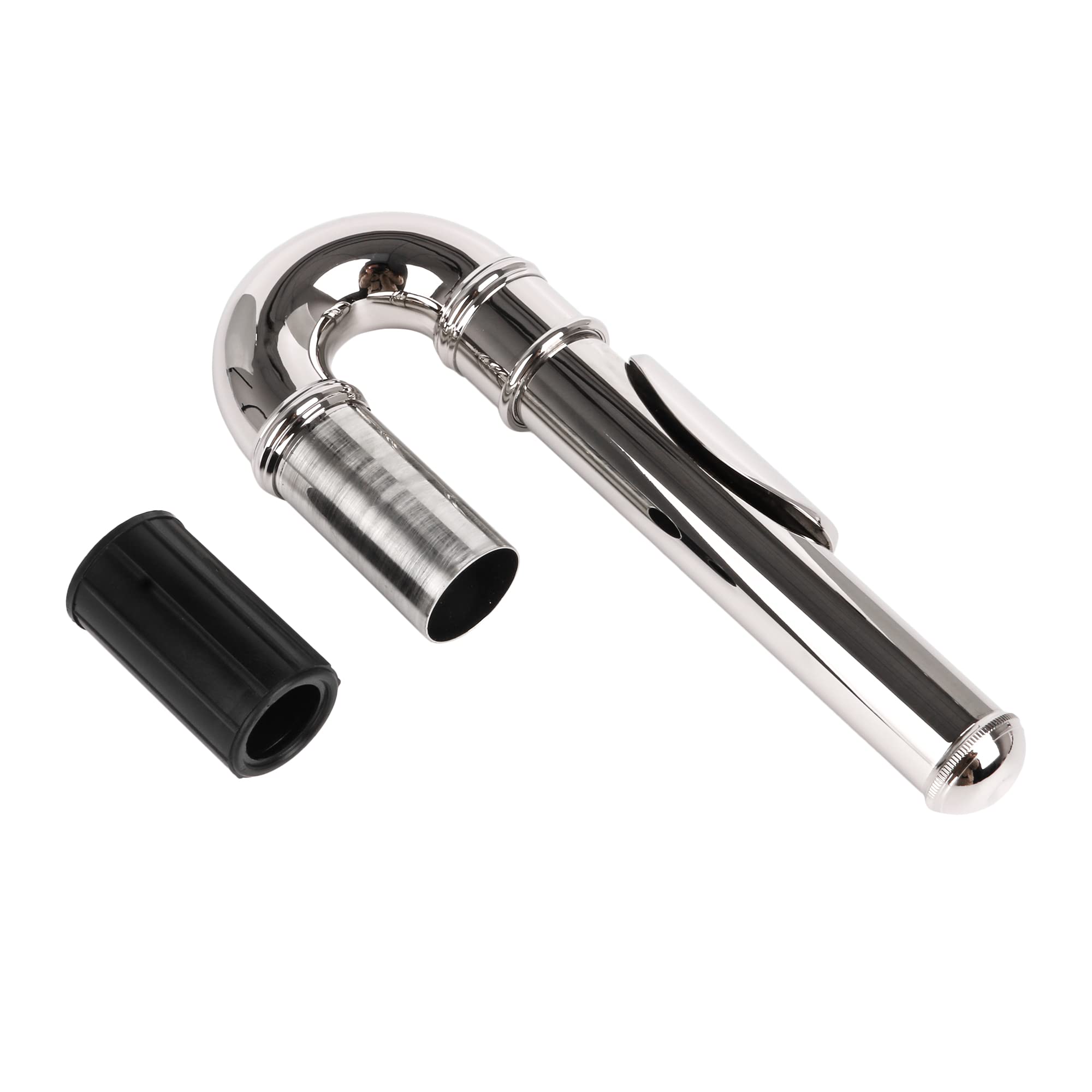 Lovermusic Silver Joint Diameter 0.79inch Nickel-plated Flute Curved Head Joint Musical Accessories