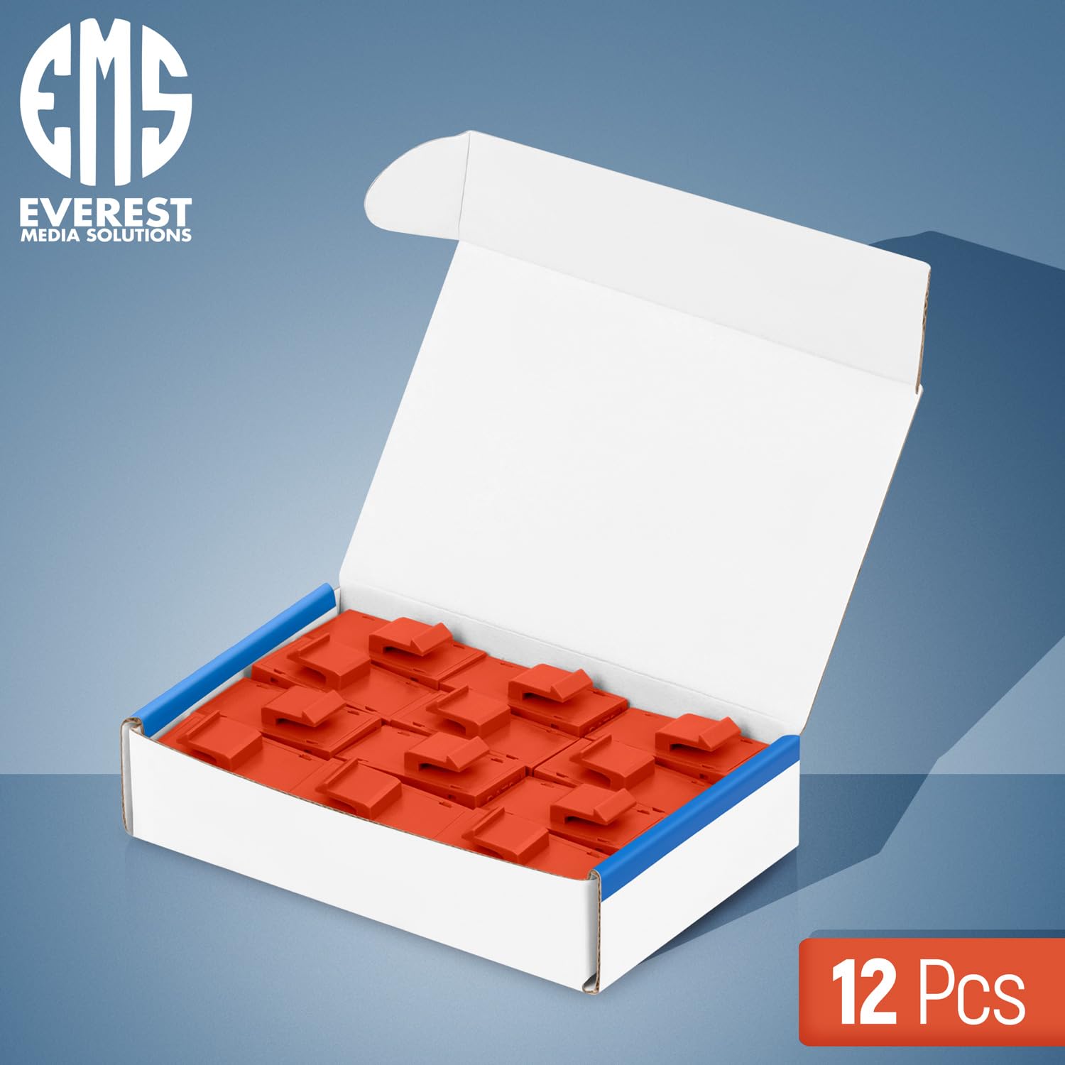 Everest Media Solutions Rj45 Cat6 Keystone Coupler In Orange   12 Pack   Female To Female Ethernet Keystone Jack For Standard Wa