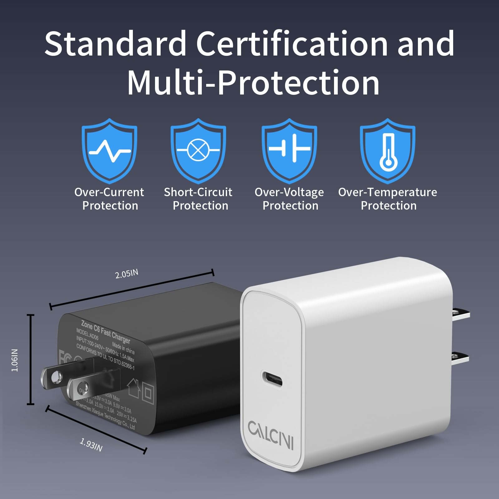 Usb C Charger Block Calcini 2 Pack Gan 65W Usb C Charger Fast Type C Charger For Laptop Charger Power Adapter Macbook Pro/Air, G