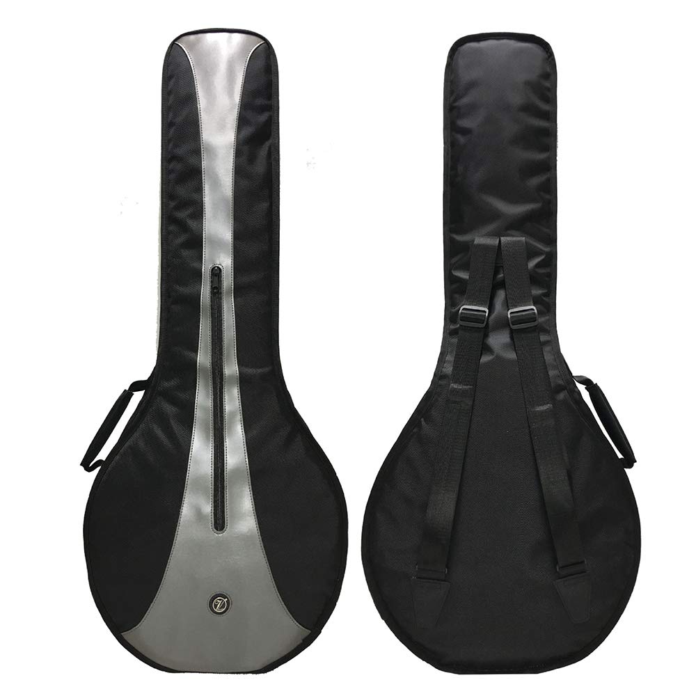 Banjo Gig Bag 600D Water Resistant Oxford Cloth Backpack Strap With 12Mm Cotton Padded Banjo Case