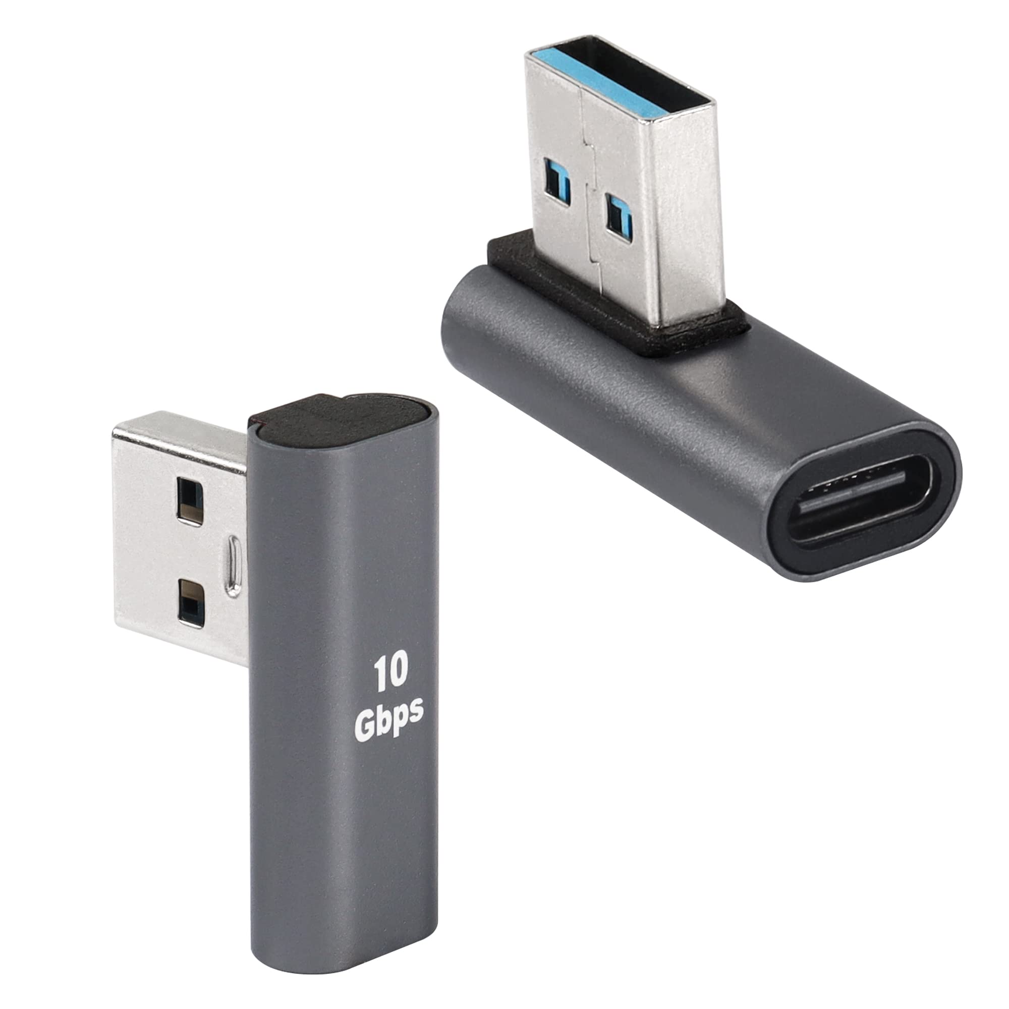 Qianrenon 90Usb 3.1 To Usb C Adapter Usb A Male To Type C Female Right Angle Coupler 10Gbps Otg Data Transfer Converter Connecto