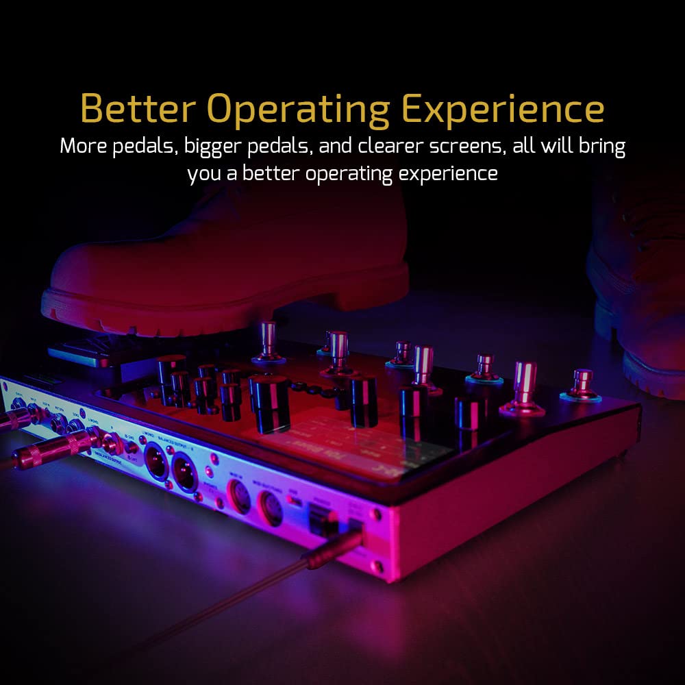 Valeton Multi Effects Processor Pedal With Expression Pedal Fx Loop Midi I/O Amp Modeling Ir Cabinets Simulation Stereo Otg Usb