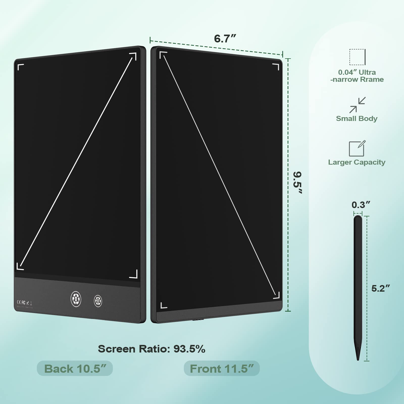 Ksequ Lcd Writing Tablet For Adults  10.5 Lcd Writing Tablet
