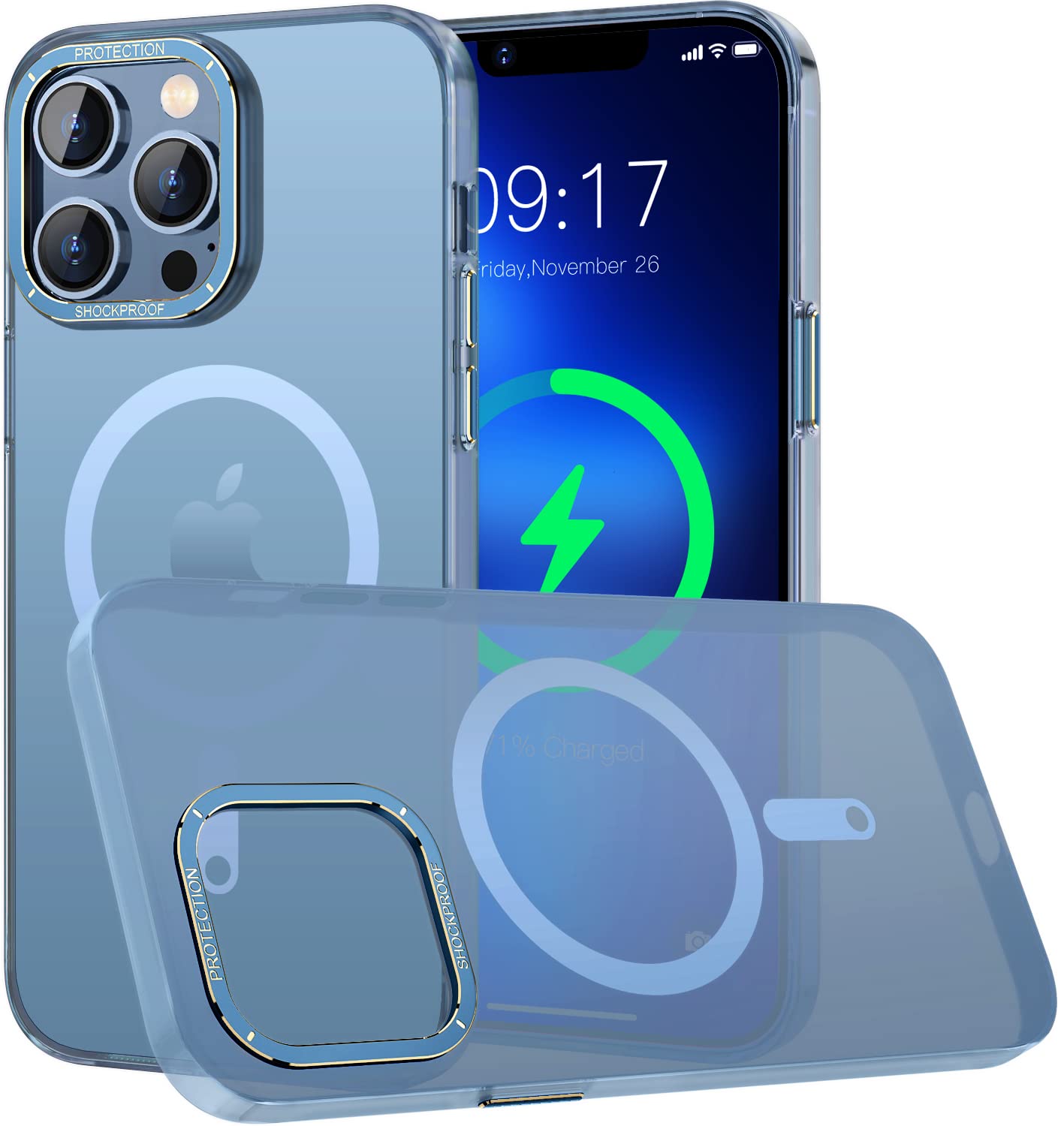 Kmambag Magnetic Case Slim For Iphone 14 Pro Max 6.7'' [Advanced Metal Camera Protection Ring] [For Magsafe ] [Never Yellowing]