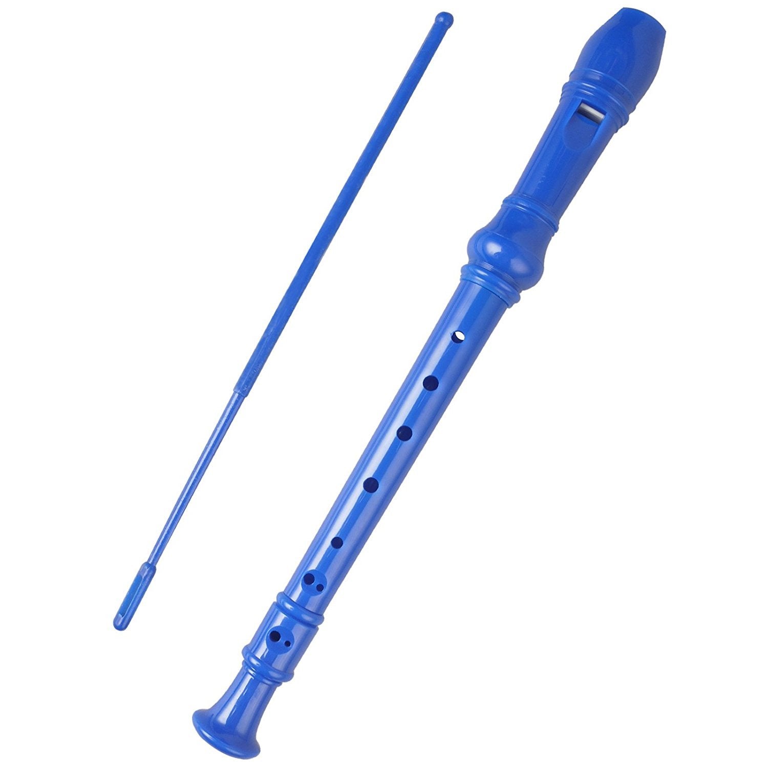 Mr.Power Soprano Recorder German Style C Key 8 Holes Easy Instrument For Beginners School Student Home Entertainment (Blue)