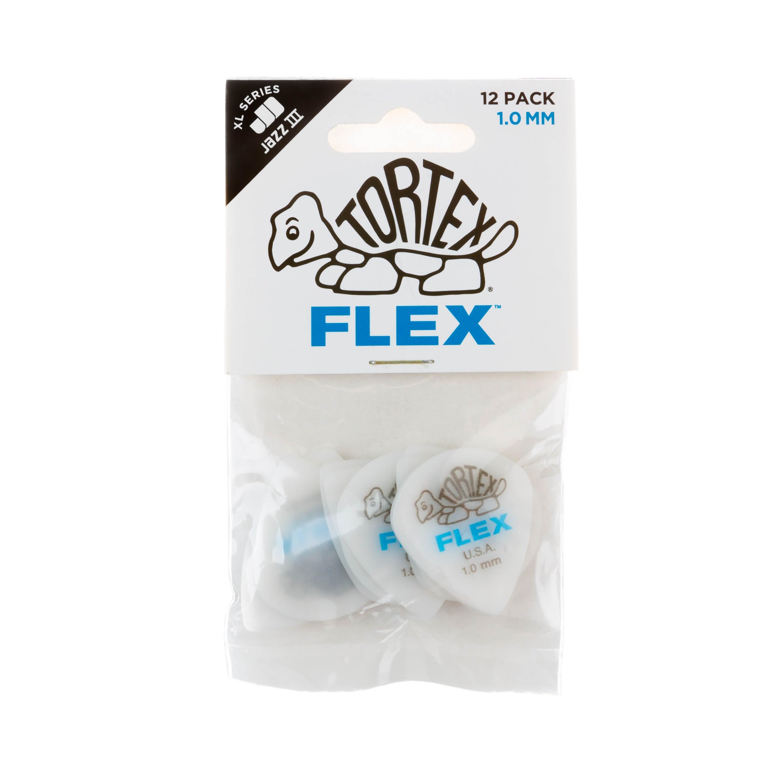 Jim Dunlop Tortex Flex Jazz Iii Xl 1.0Mm 72 Pack Guitar Picks (466R1.0)