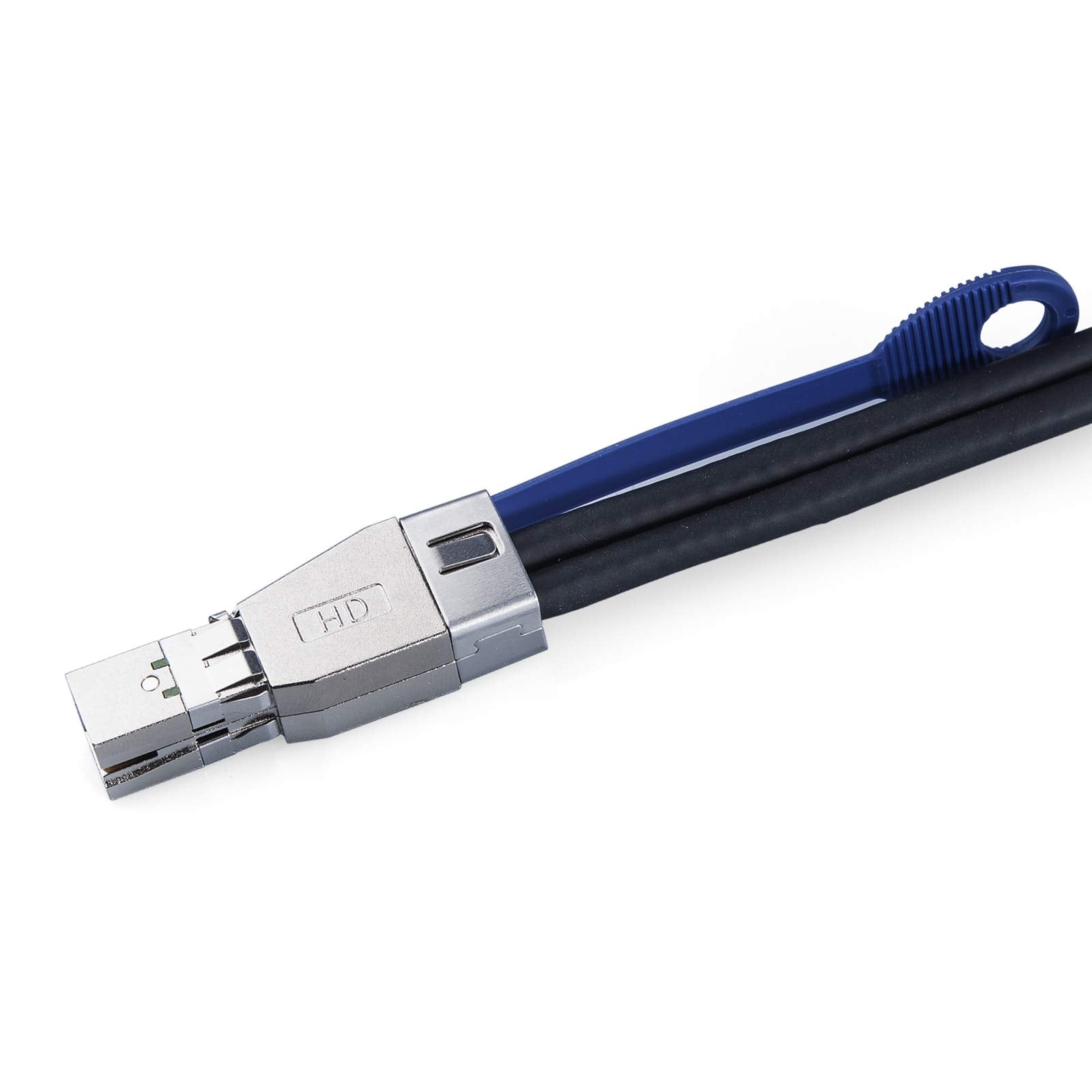 10Gtek# External Mini Sas Hd Sff 8644 To Qsfp(Sff 8436) Hybrid Sas Cable, 30Awg, 100 Ohm, 0.5 M(1.64Ft)