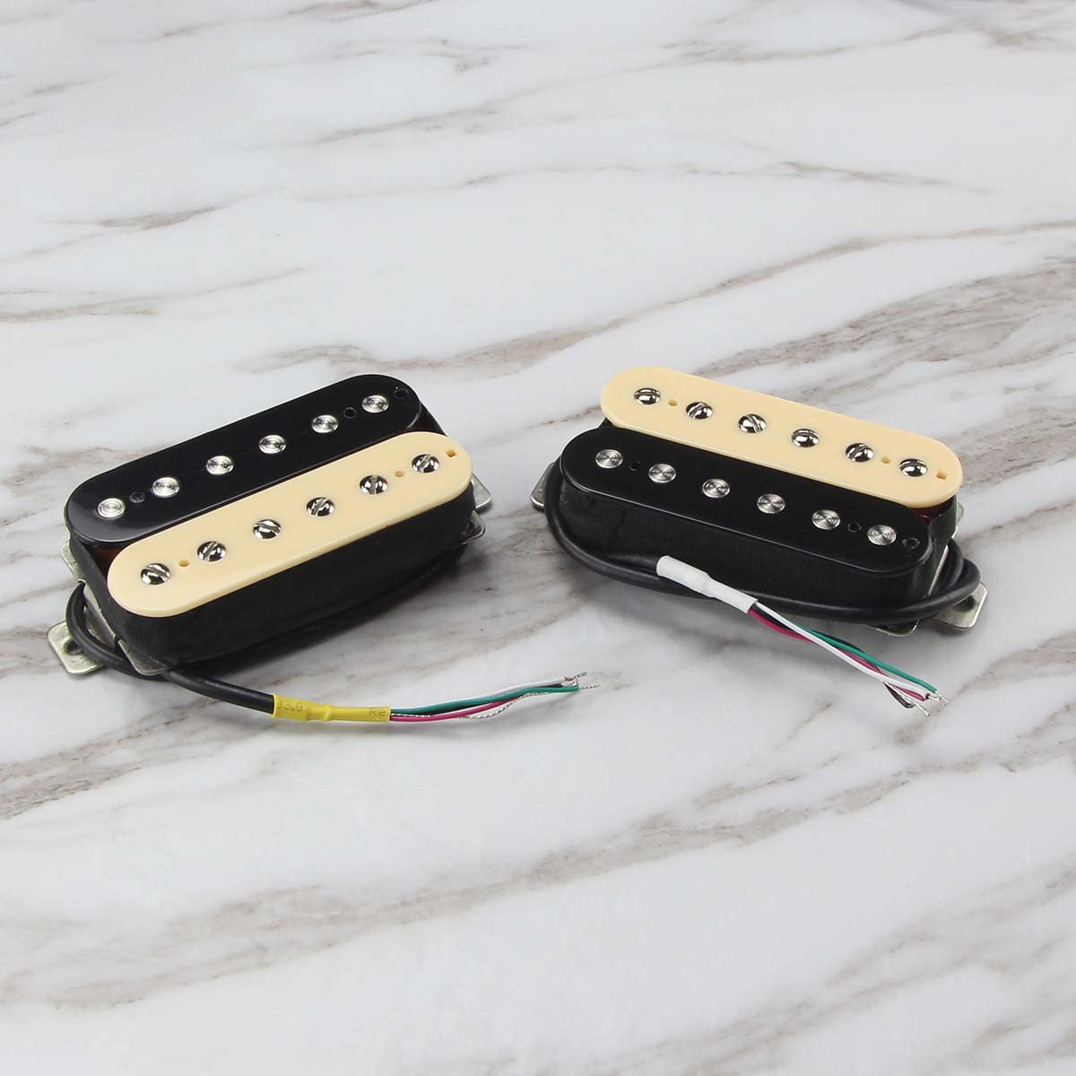 Fleor Alnico 5 Guitar Pickup Zebra Neck And Bridge Humbucker Pickups Set