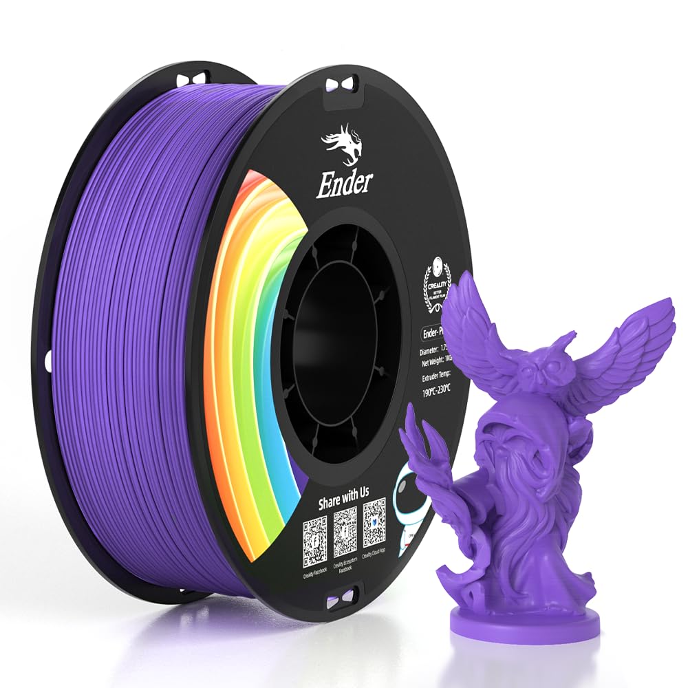 Creality 3D Printer Filament, Pla Plus Filament 1.75Mm Violet, Pla Pro Toughness Upgraded Dimensional Accuracy +/  0.03Mm, 1Kg S
