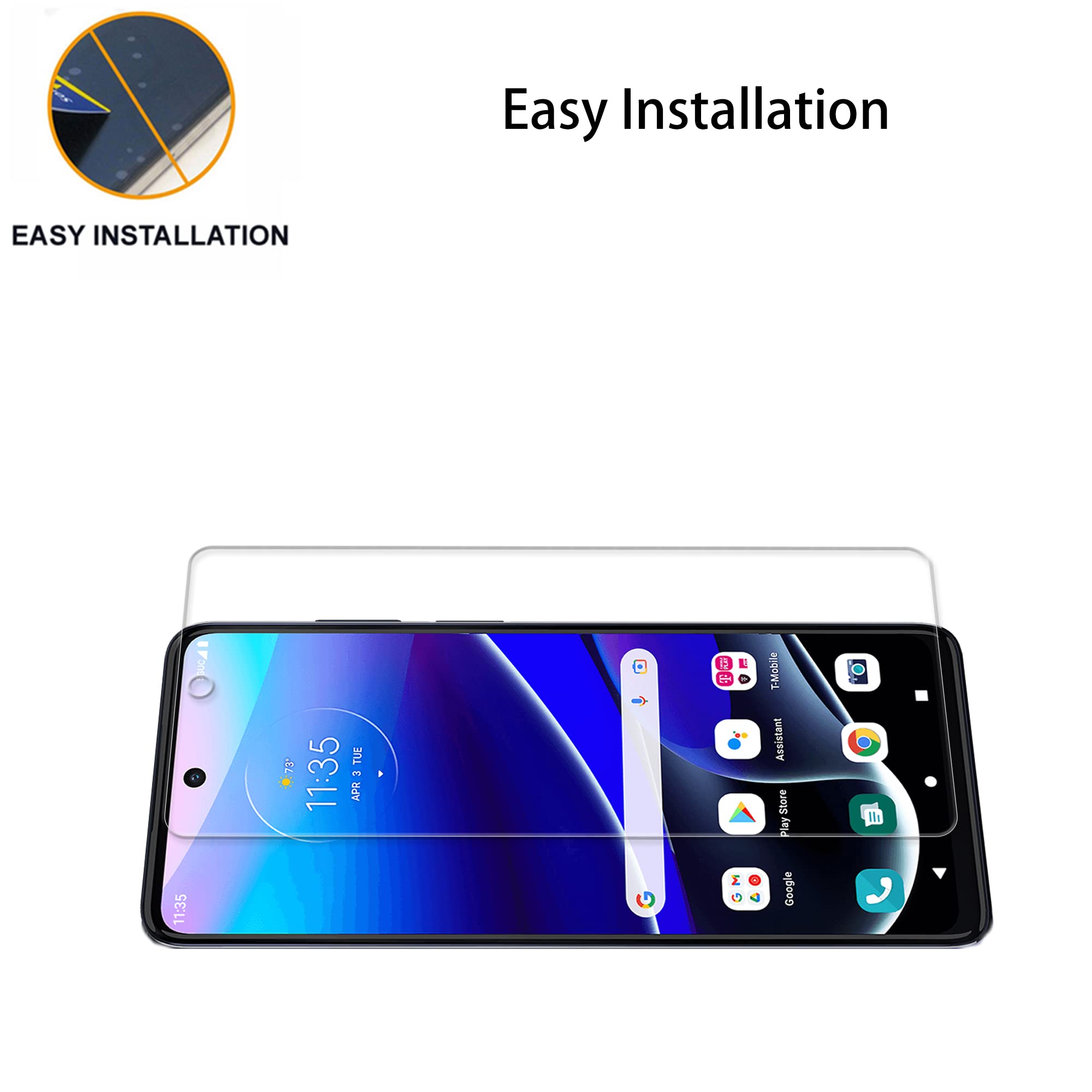 Hkkais Designed For Motorola Moto G Stylus 5G 2022 Tempered Glass Screen Protector 2 Pack Camera Lens Protector Film 2 Pack