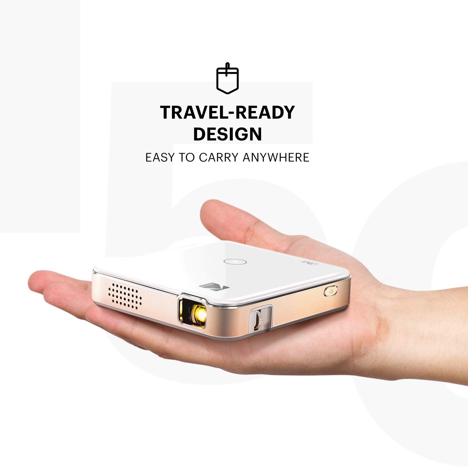 Kodak Luma 150 Pocket Projector | Portable Movie Projector W/Built-In Speaker For Home & Office Produces Images Up To 150    - I