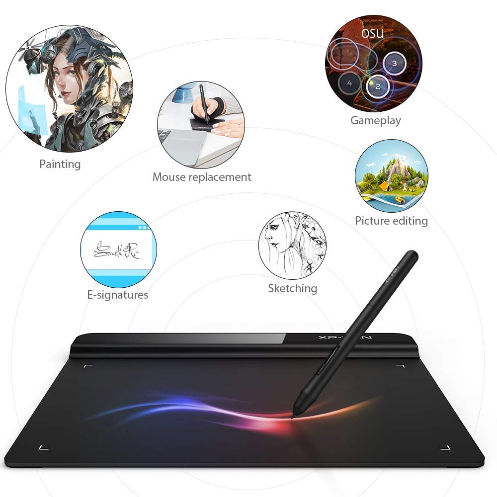 Drawing Tablet Xppen Starg640 Digital Graphic Tablet 6X4 Inch Art Tablet With Battery-Free Stylus Pen Tablet For Mac, Windows An