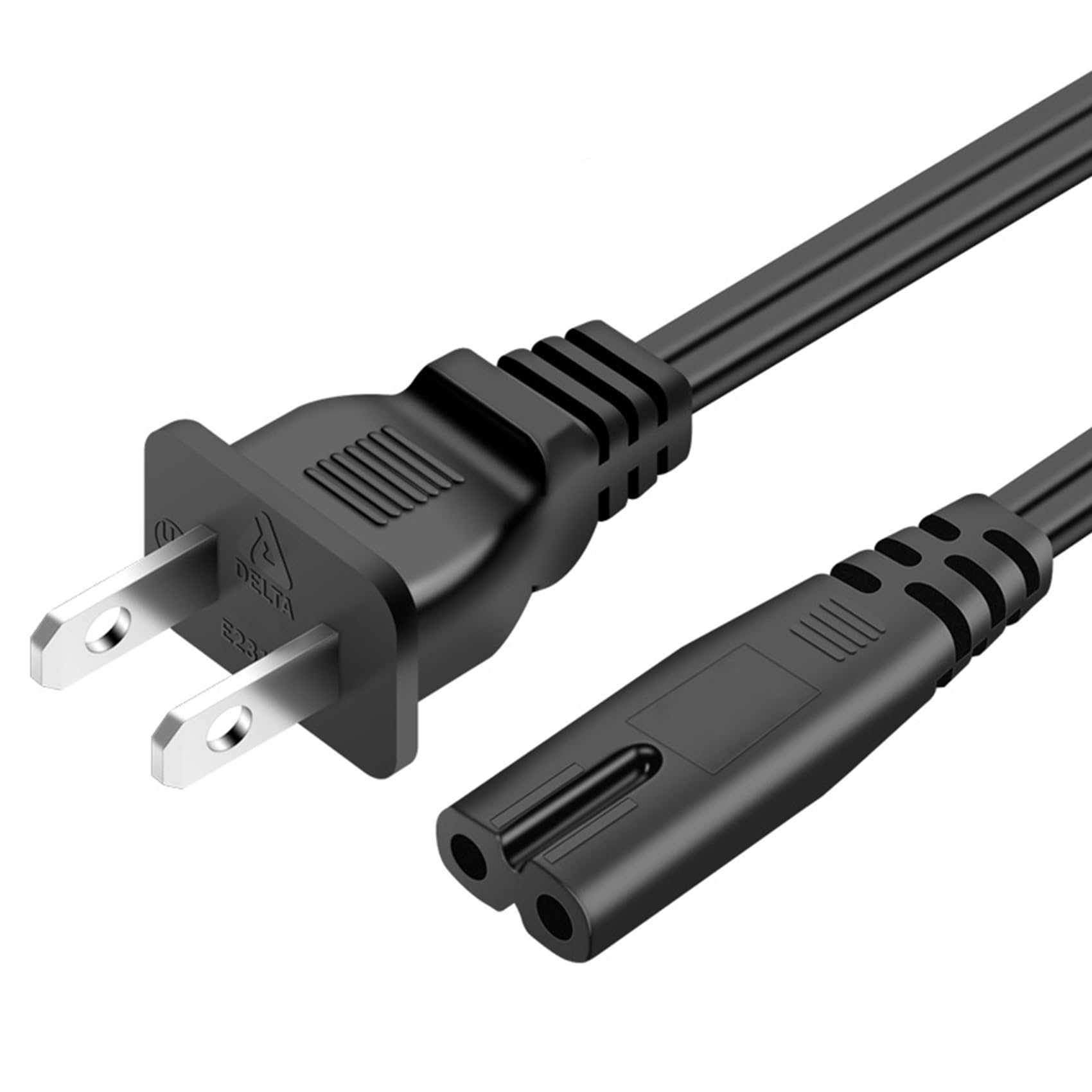 DSYJ AC Power Cord(5ft, Black) - Universal Replacement for Xbox One S/X, Xbox Series X/S, PS4, PS4 Slim, PS5, PS3 Slim/Super Sli