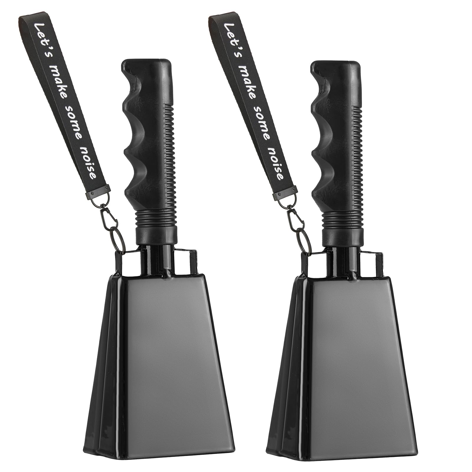 Cow Bells with Wrist Strap - Cowbell with Handle 2pcs, Customizable Cowbells for Sporting Events, for Football Games,Chimes, Per