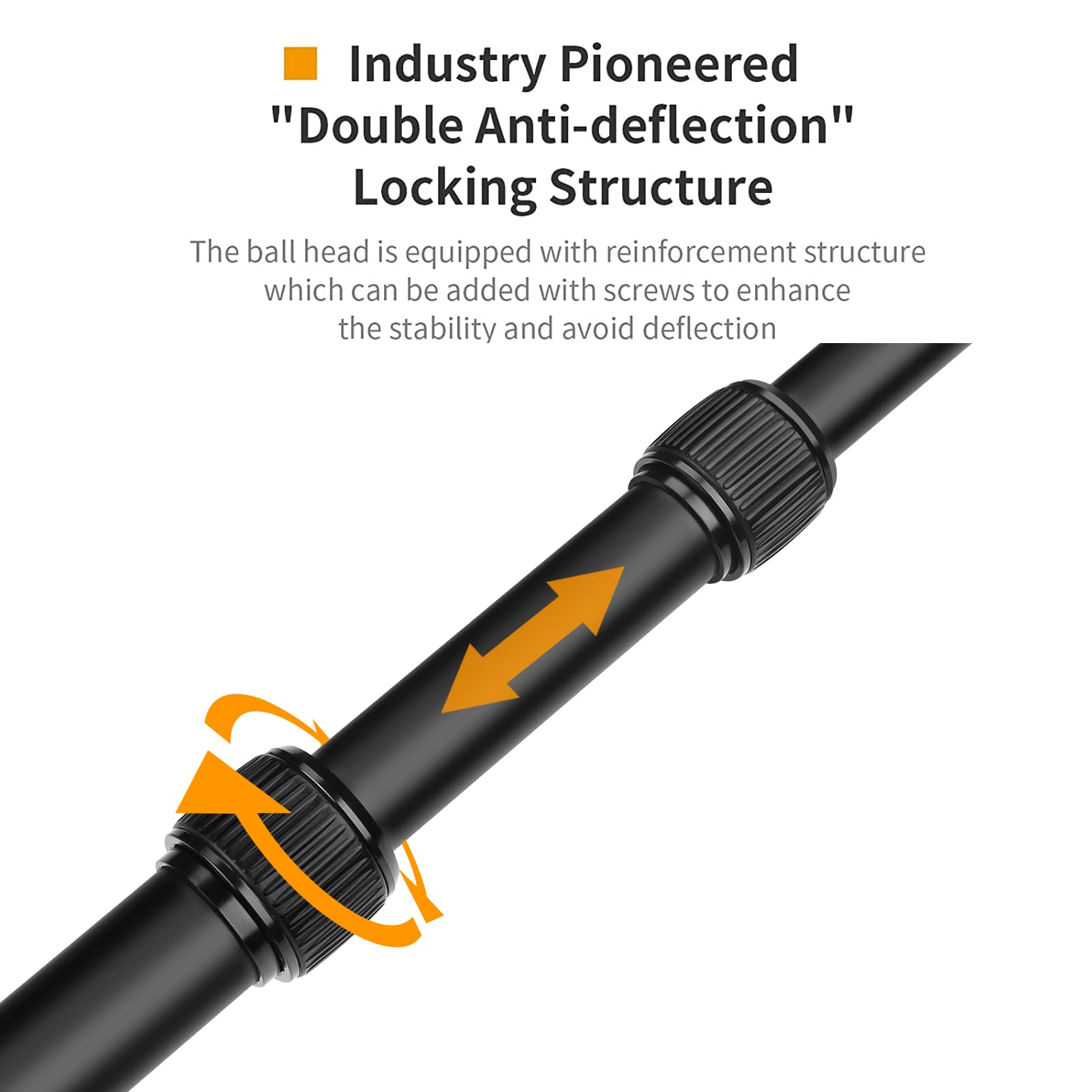 Obeamiu Camera Desk Mount Stand With 24.41'' Detachable Magic Arm, Mount Light Stand With 360� Ballhead, 16.7 40.1'' Tabletop Clamp Stand For Dslr Camera/Fill Lights/Selfies/Live Streaming/Webcam