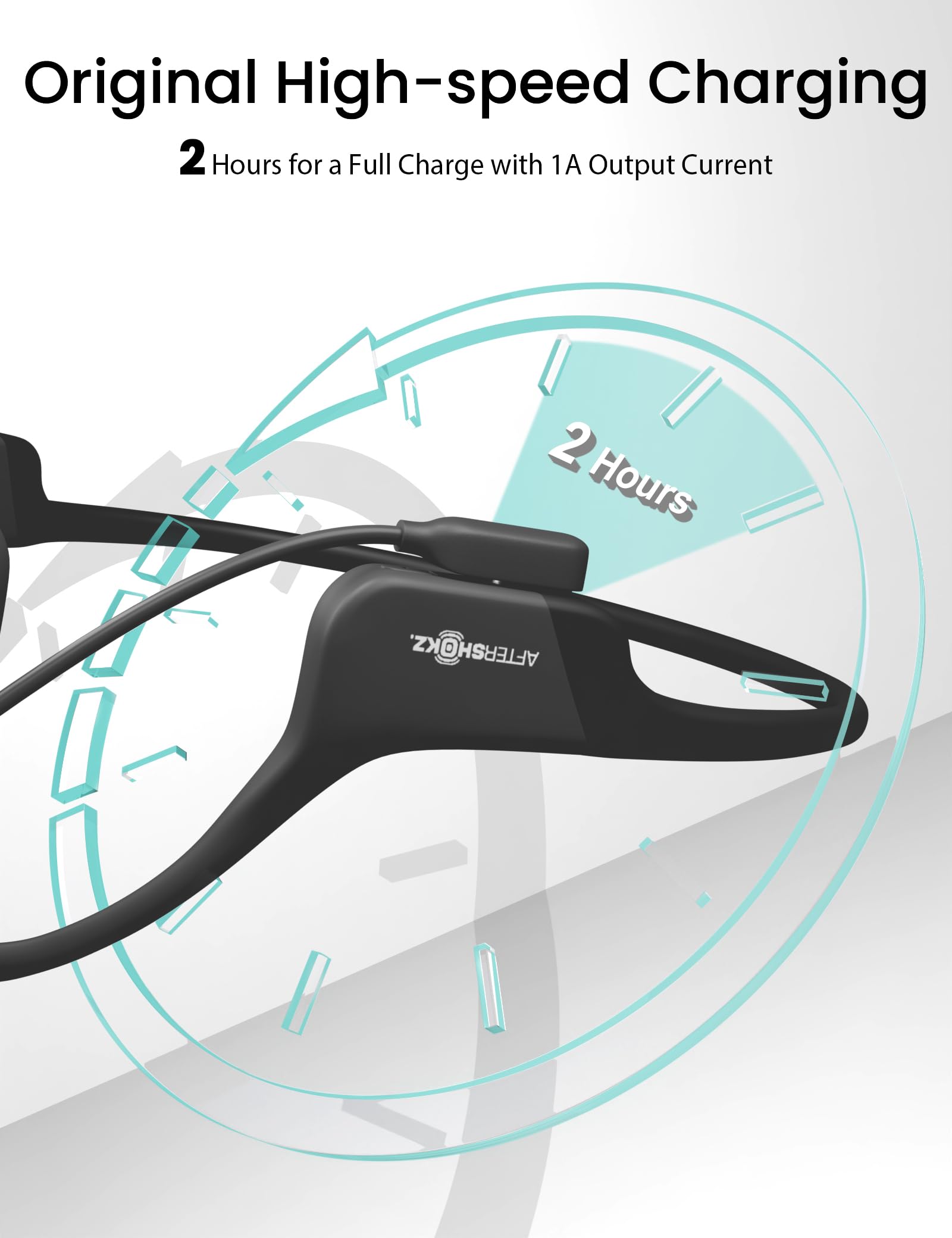 Sinoacc Charging Cable For Aftershokz Aeropex As800 & Opencomm Asc100Sg, Shokz Openrun & Openrun Pro S810 Magnetic Replacement 3
