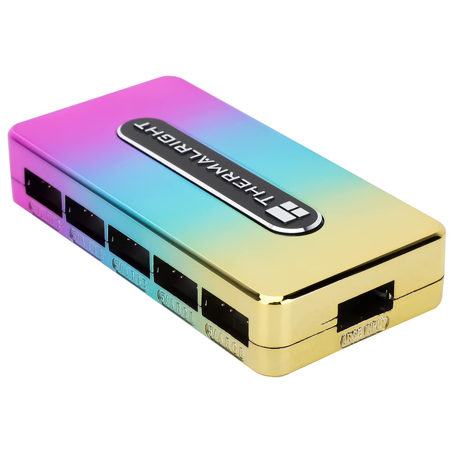 Thermalright Integrated Argb Fan Hub, 10 Port 3 Pin Pc Fan Controller, 5V Fan Argb Hub, Support Up To 10 Fans, Sata Power Cord D