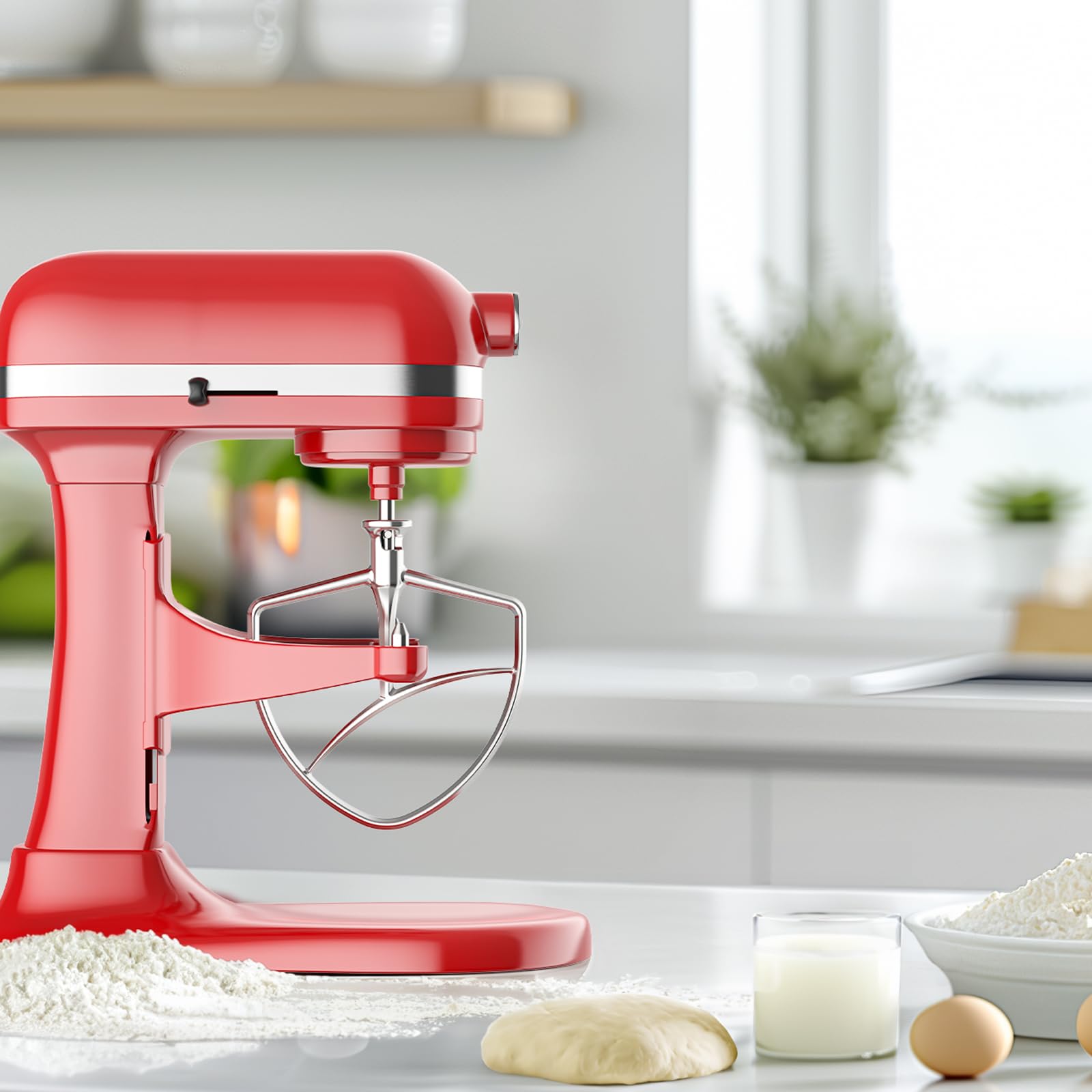 Stainless Steel Flat Beater For Kitchenaid Stand Mixer,5Plus/6Qt Bowl Lift Paddle Attachment For Kitchenaid Mixer,Kitchenaid Bea