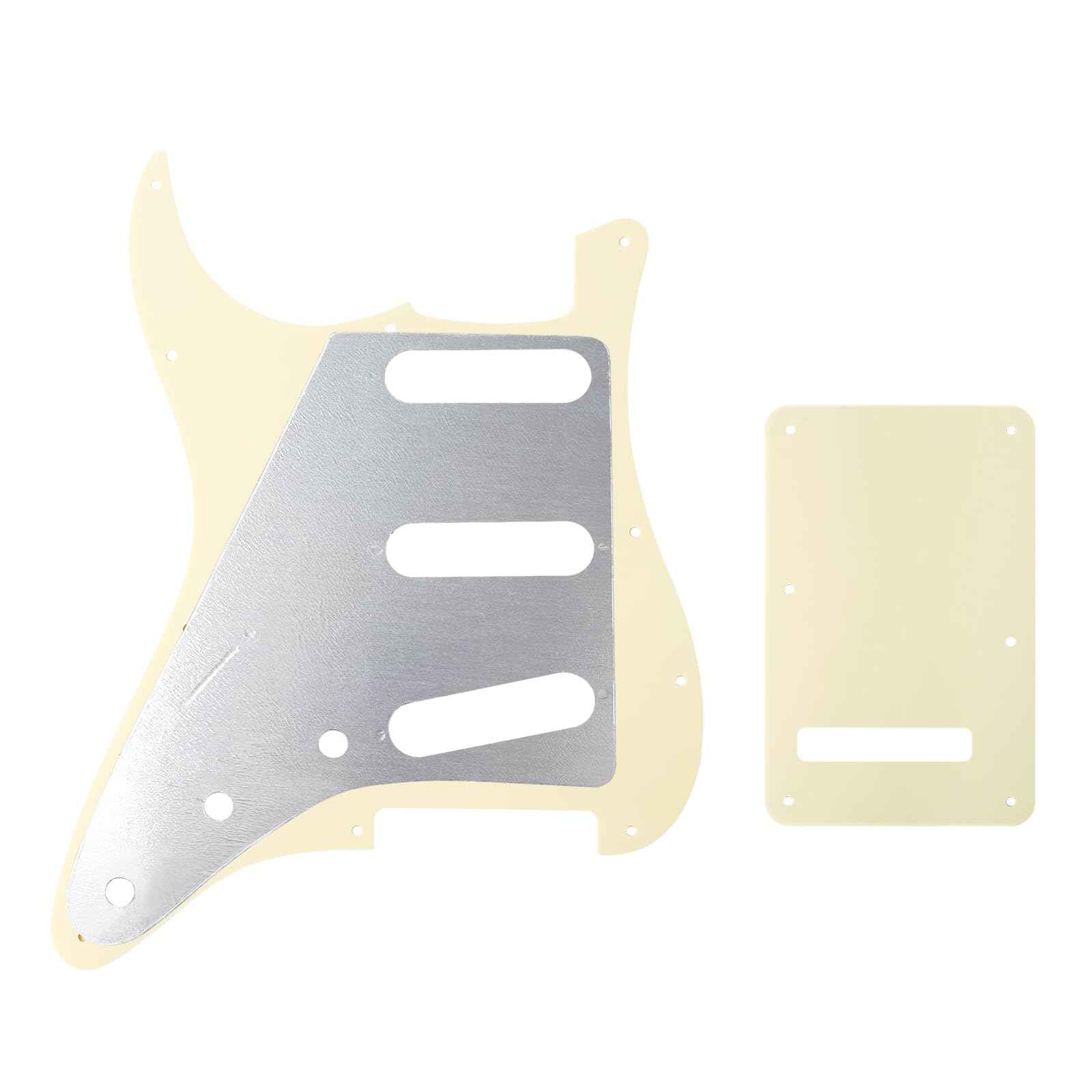 Banworks 4 Ply Strat Sss Pickguard 11-Hole Pickguard Scratch Plate & Backplate 6-Hole Trem Tremolo Cover Set For Usa/Mexican Fen