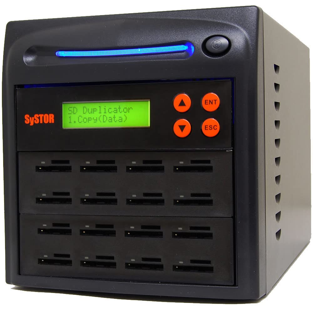 Systor 1:15 Sd/Microsd Card Duplicator   2Gb/Min   Standalone Multiple Flash Memory Copier & Eraser/Sanitizer, Speeds Up To 33Mb