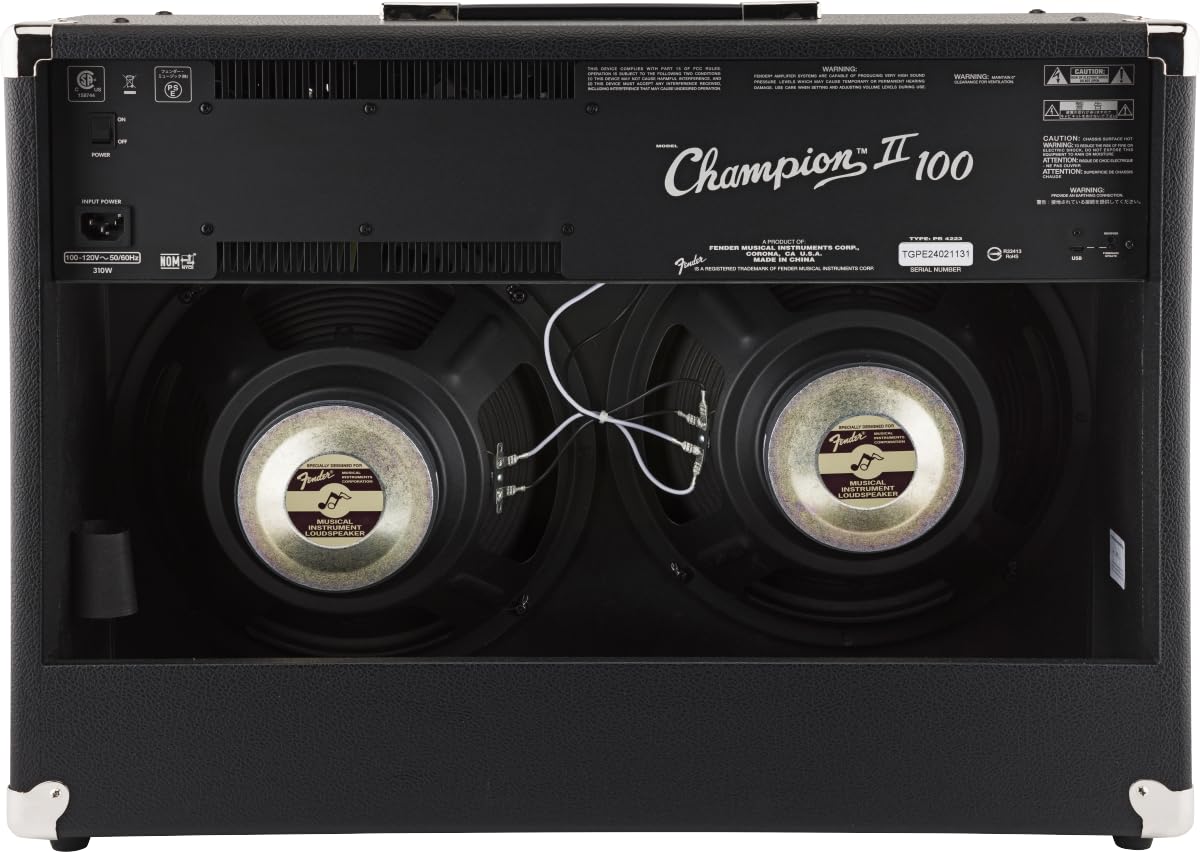 Fender Champion Ii 100 Guitar Amp, 100 Watts, With 2 Year Warranty, Features 15 Built In Effects Models