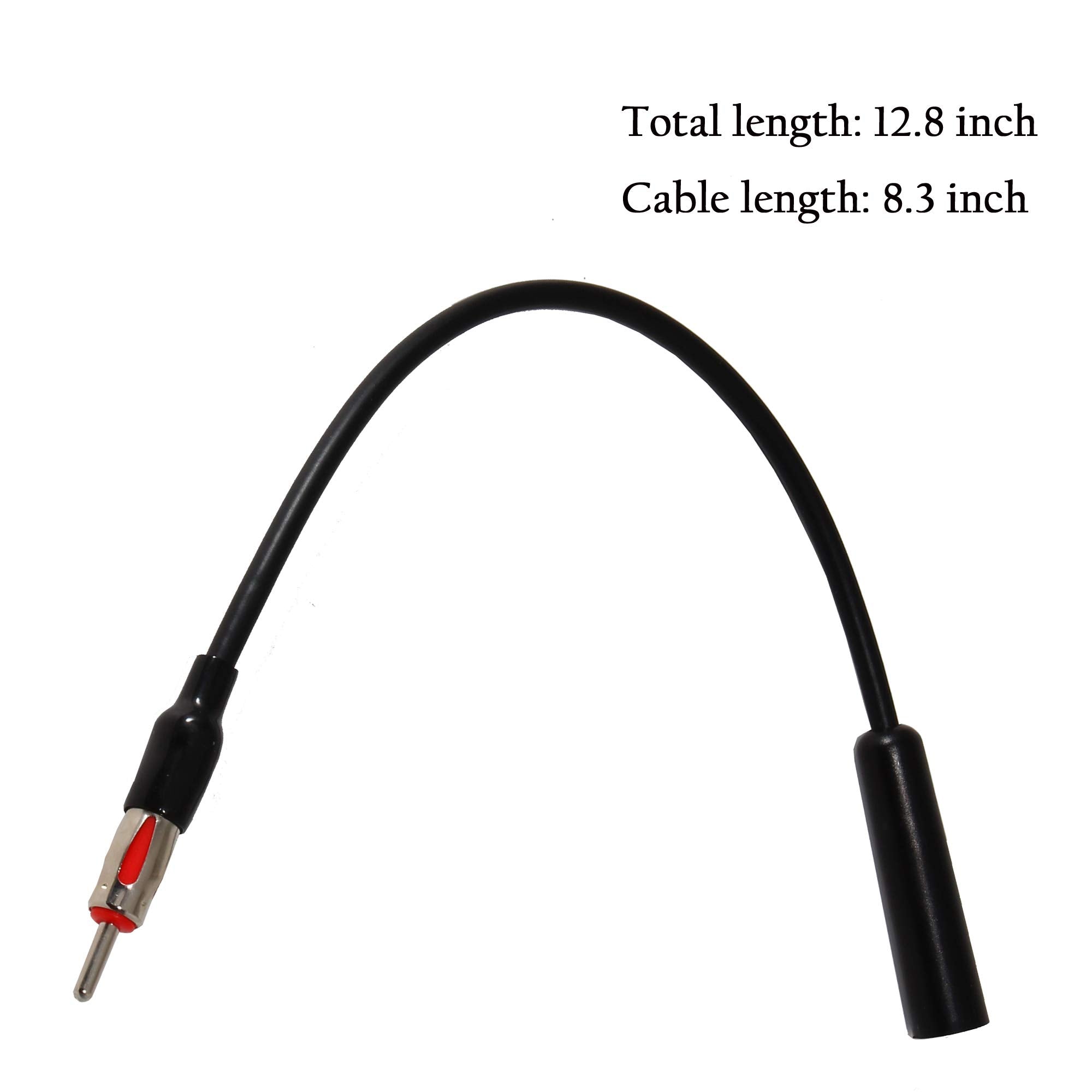 Anina 12� Universal Car Am Fm Radio Antenna Extension Extender Cable Male To Female Antenna Adapter For Auto Stereo