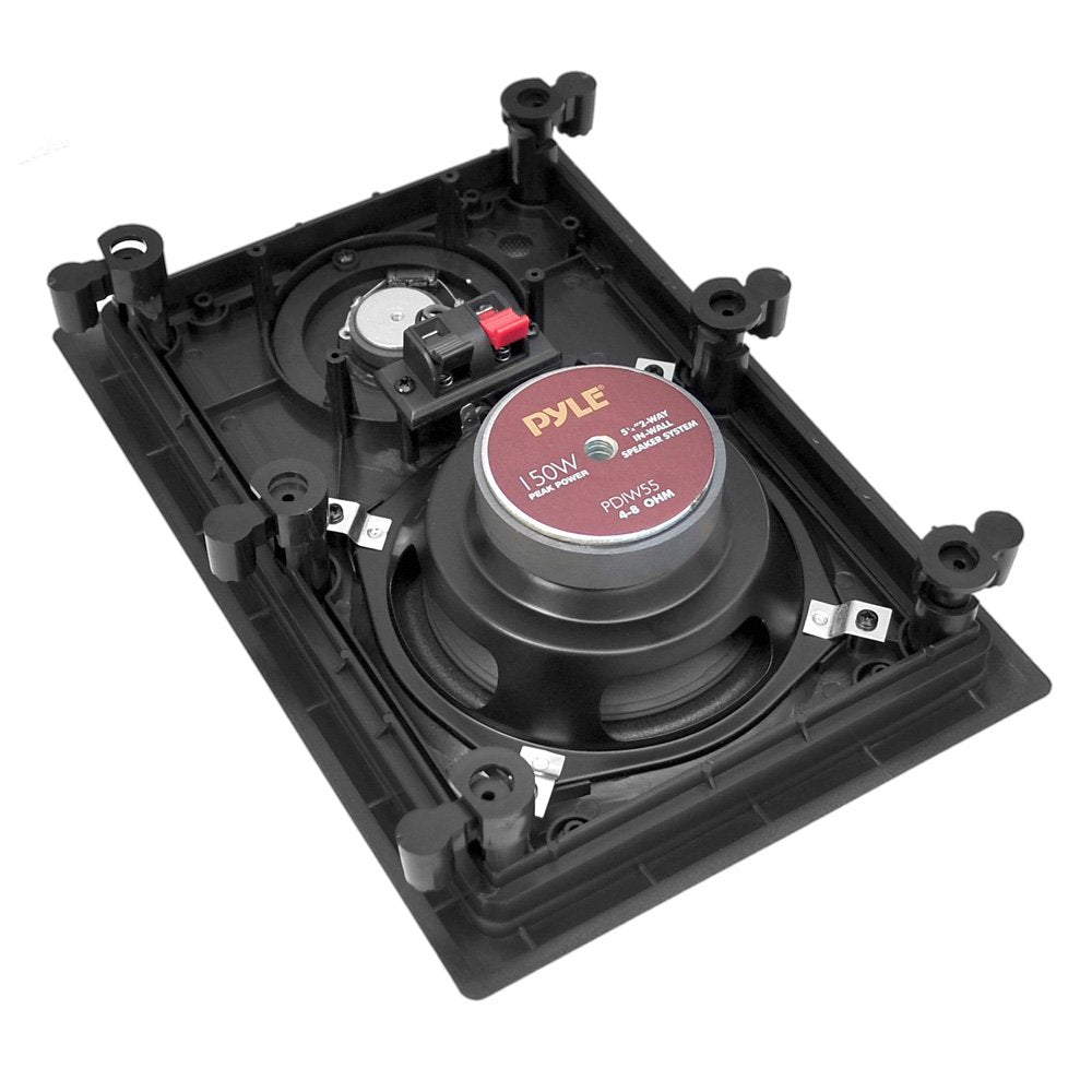 Pyle 150 Watts 5.25'' In Wall / In Ceiling Stereo Speakers   2 Way Flush Mount Stereo Sound Speakers | 5 1/4'' Midbass Speaker