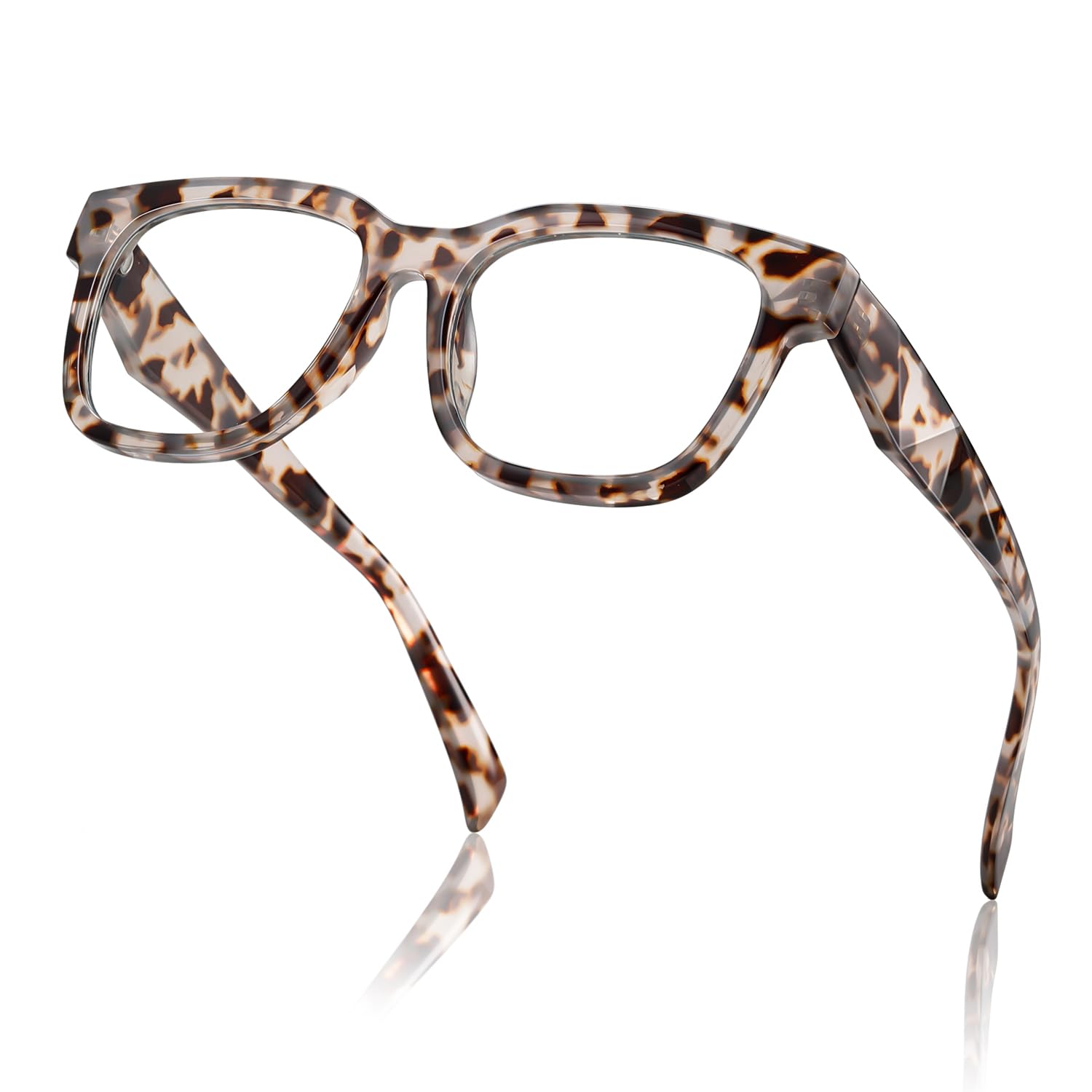 Kimorn Blue Light Blocking Glasses,Anti Eyestrain & Uv Protection,Square Frame Glasses For Women And Men (Grey Demi)