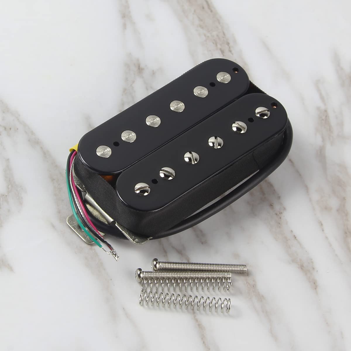 Fleor Alnico 2 Humbucker Pickup 8-9K Electric Guitar Pickup Bridge Humbucker, Black