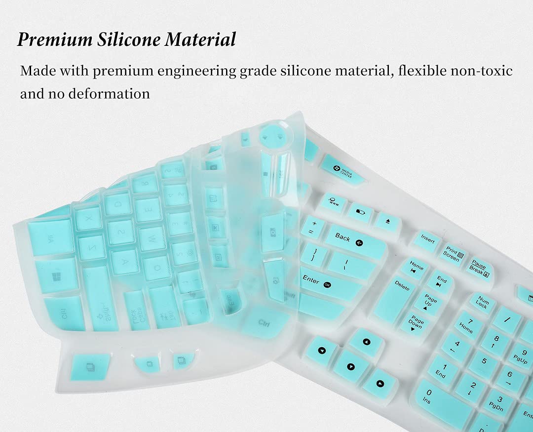 Keyboard Cover Skin Compatible With Logitech K350 Wireless Keyboard, Logitech K350 Mk550 Mk570 Accessories, Ultra Thin Logitech