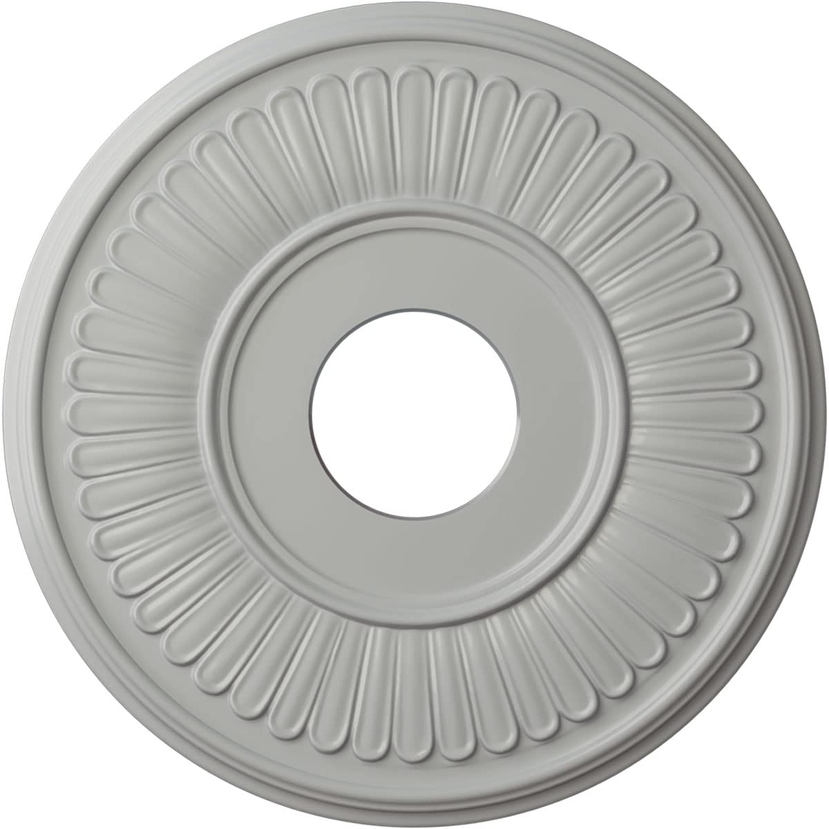 Ekena Millwork 15 3/4OD x 3 7/8ID x 3/4P Berkshire Ceiling Medallion Fits Canopies up to 7 Ceiling Medallion, Frost