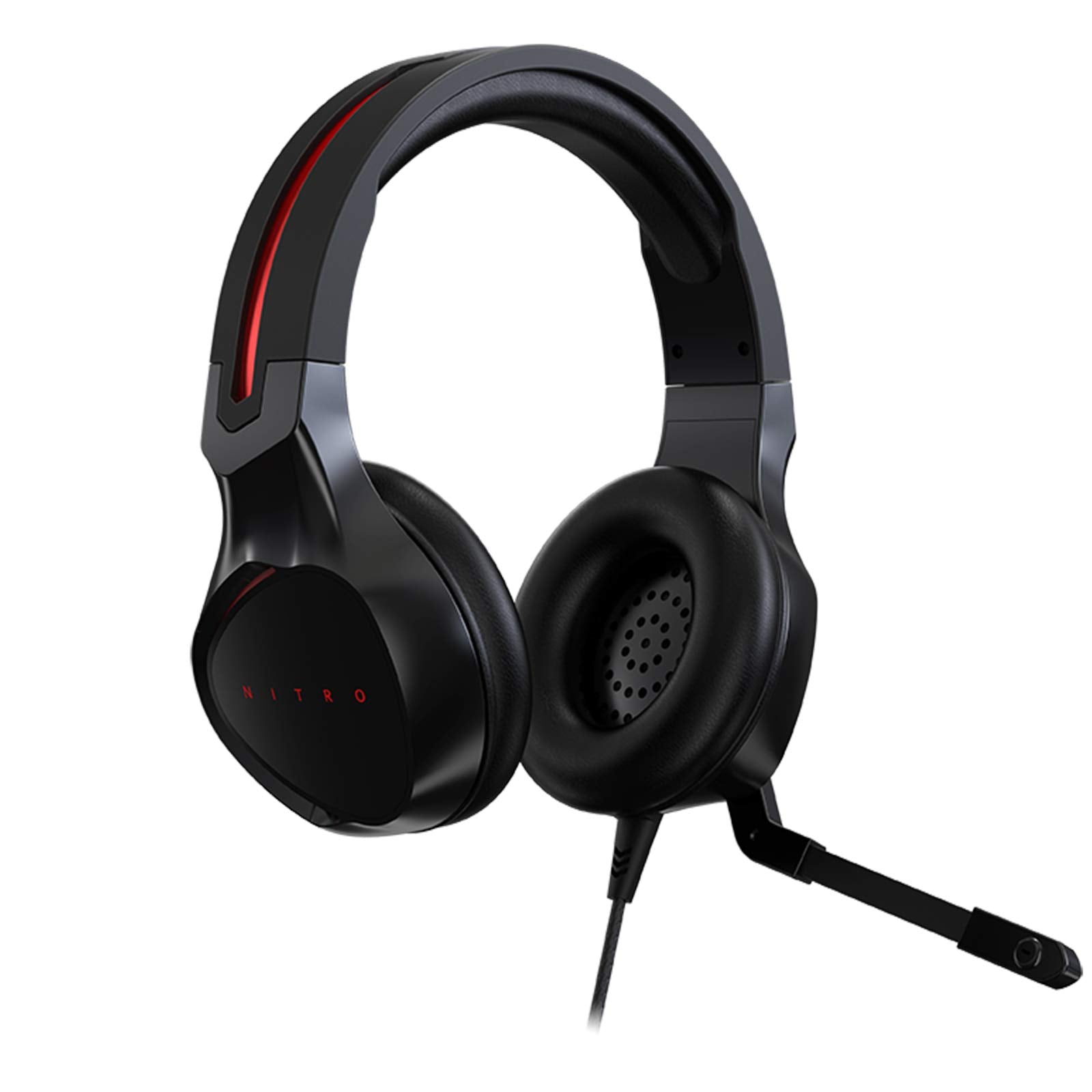 Acer Nitro Gaming Headset With Flexible Omnidirectional Mic, Adjustable Headband, Black