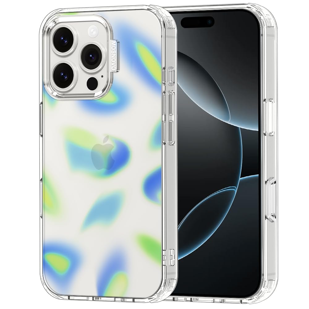 MOSNOVO for iPhone 16 Pro Case, Shockproof Military-Grade Protection 6.6ft Drop Tested, Clear Phone Case for iPhone 16 Pro, Azur