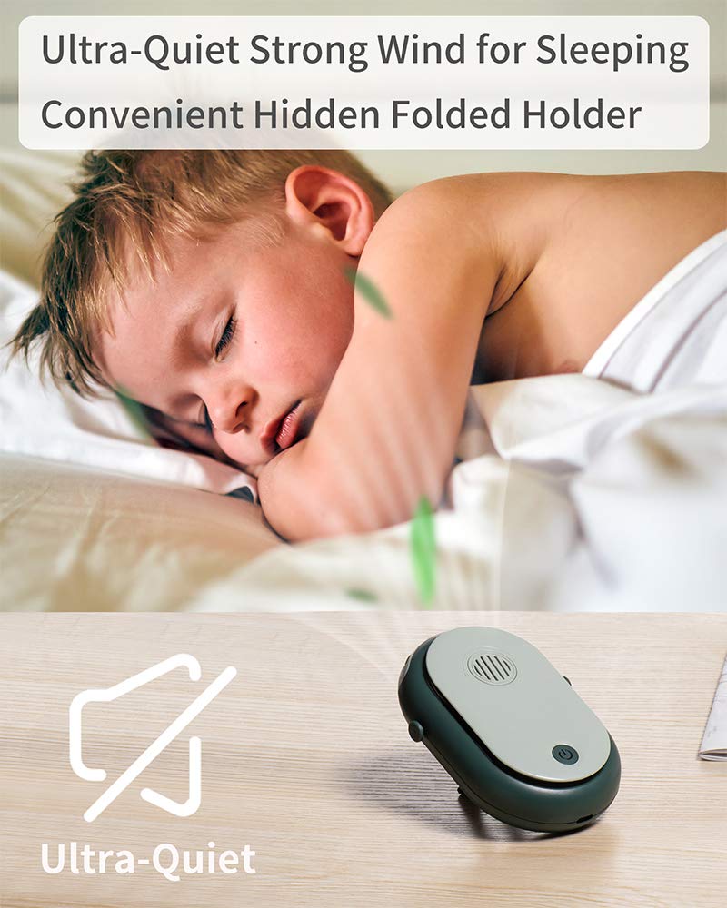 Ruinuokai Portable Hanging Neck Fan Wearable Personal Fan Battery Operated Usb Rechargeable 3 Speed Mini Handheld Cooling Neckla