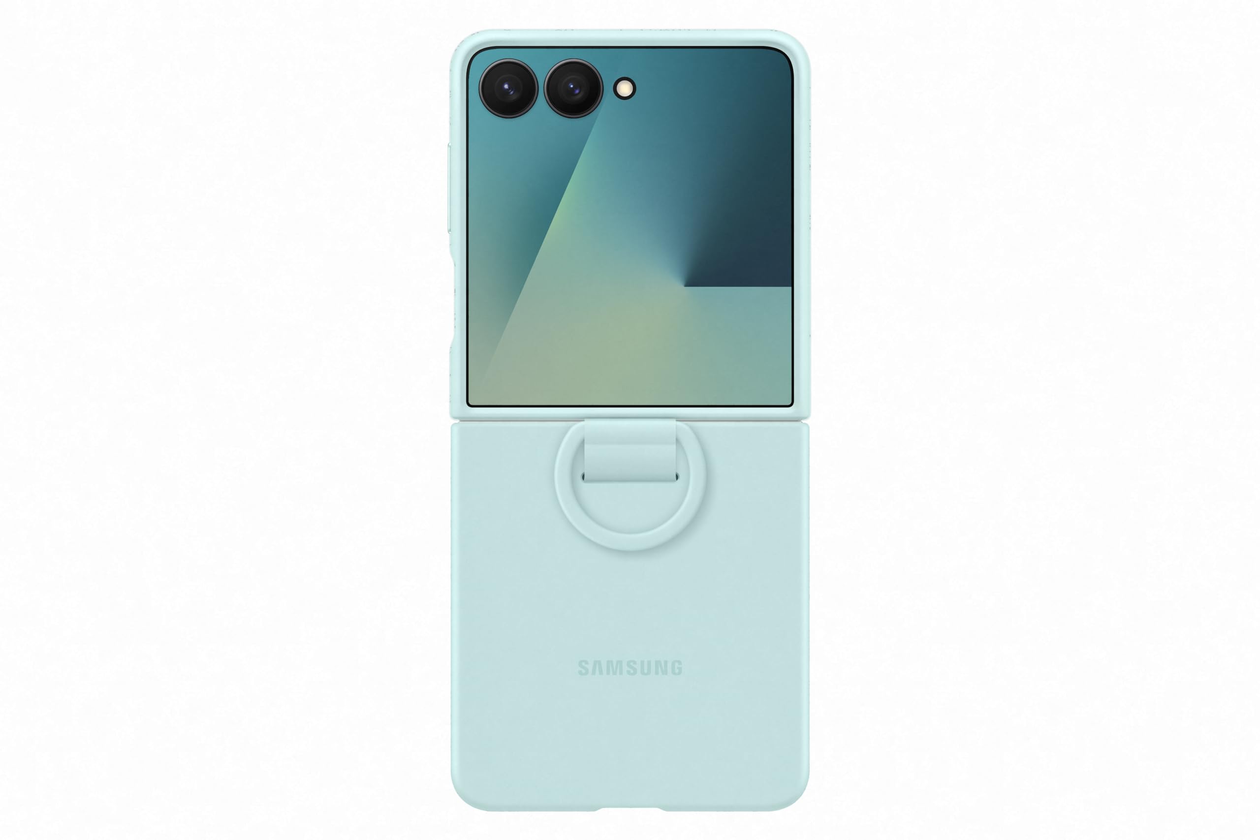 Samsung Galaxy Z Flip7 Ring Silicone Case, Mint Green