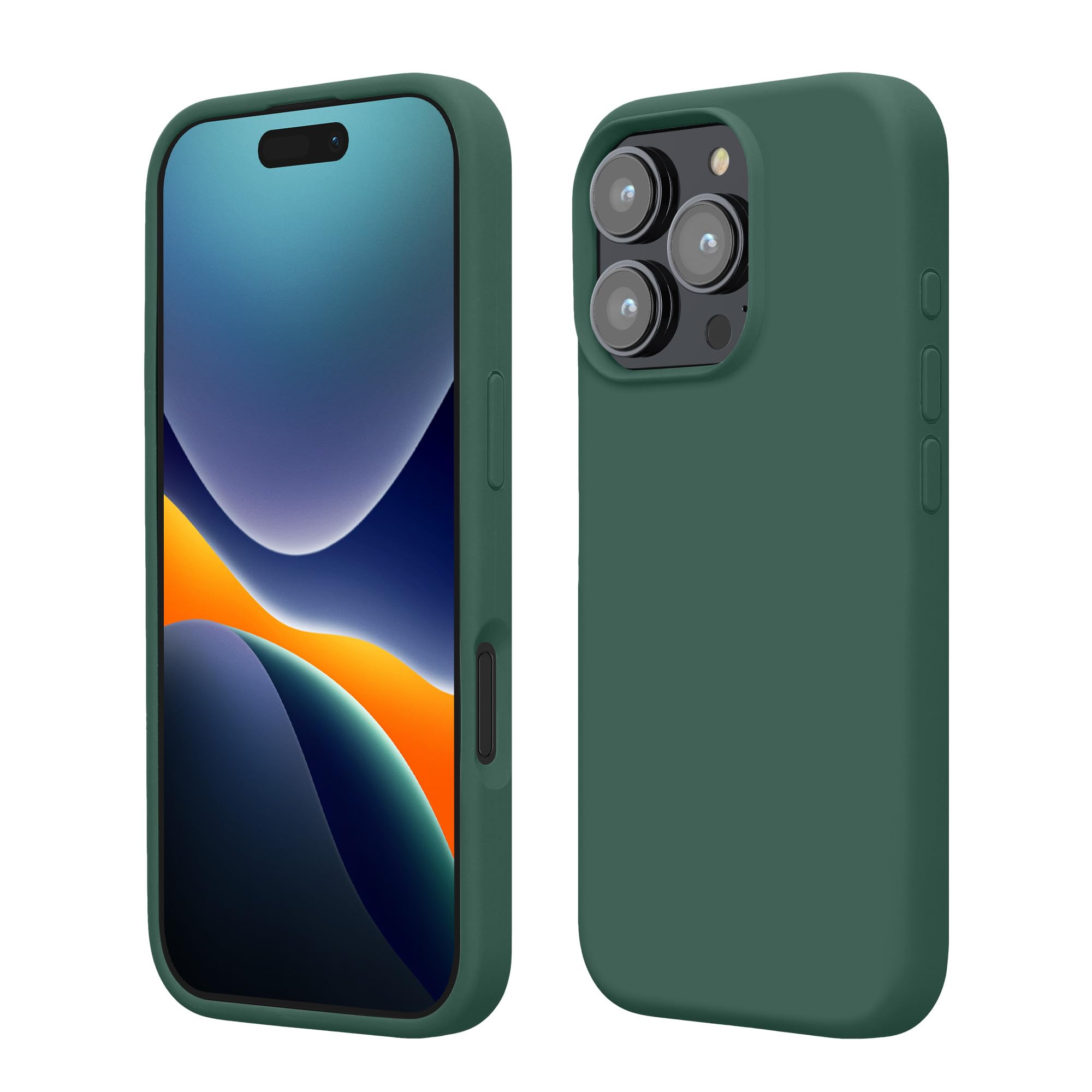 kwmobile Case Compatible with Apple iPhone 16 Pro Case - TPU Silicone Phone Cover with Soft Finish - Forest Green