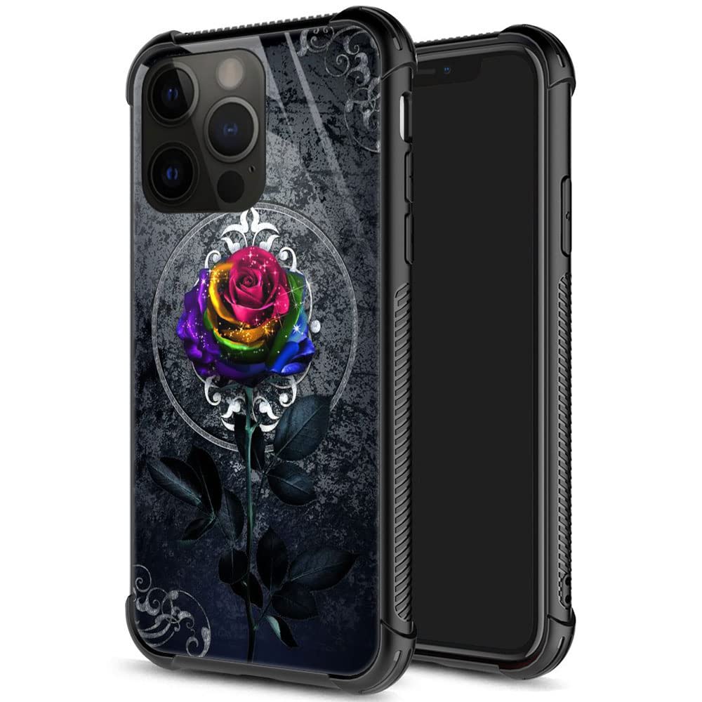 Compatible With Iphone 14 Pro Max Case, Retro Colorful Flowers Iphone 14 Pro Max Cases For Women Girls, Pattern Design Shockproo