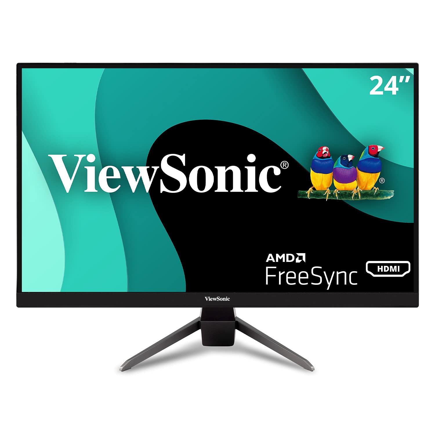 Viewsonic Vx2467 Mhd 24 Inch 1080P Gaming Monitor With 75Hz, 1Ms, Ultra Thin Bezels, Freesync, Eye Care, Hdmi, Vga, And Dp
